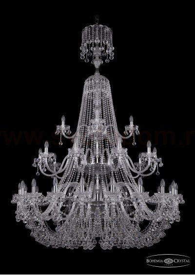 Люстра хрустальная Bohemia Ivele 1409/20+10+5/530/XL-203/3d/Ni