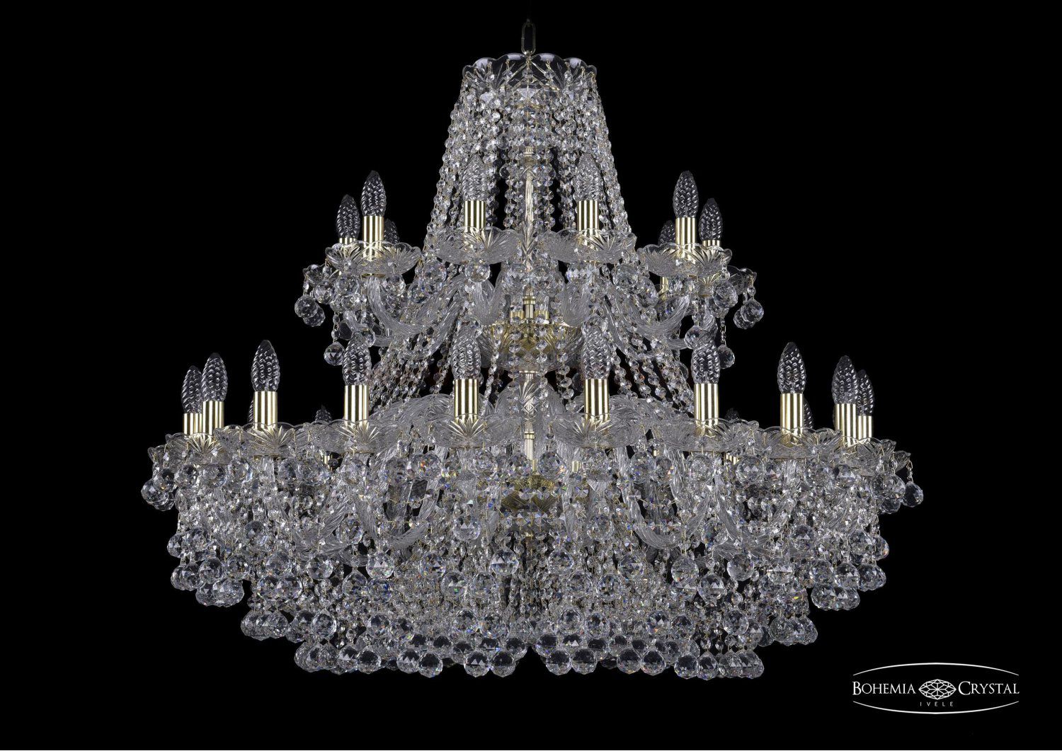 Люстра хрустальная Bohemia Ivele 1409/20+10/360/2d/G
