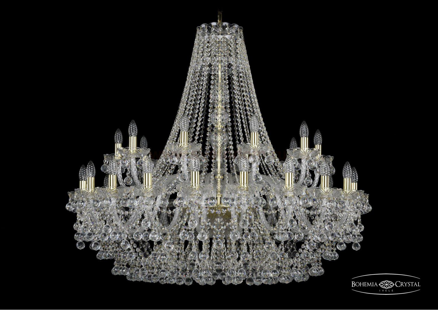 Люстра хрустальная Bohemia Ivele 1409/20+10/400/G