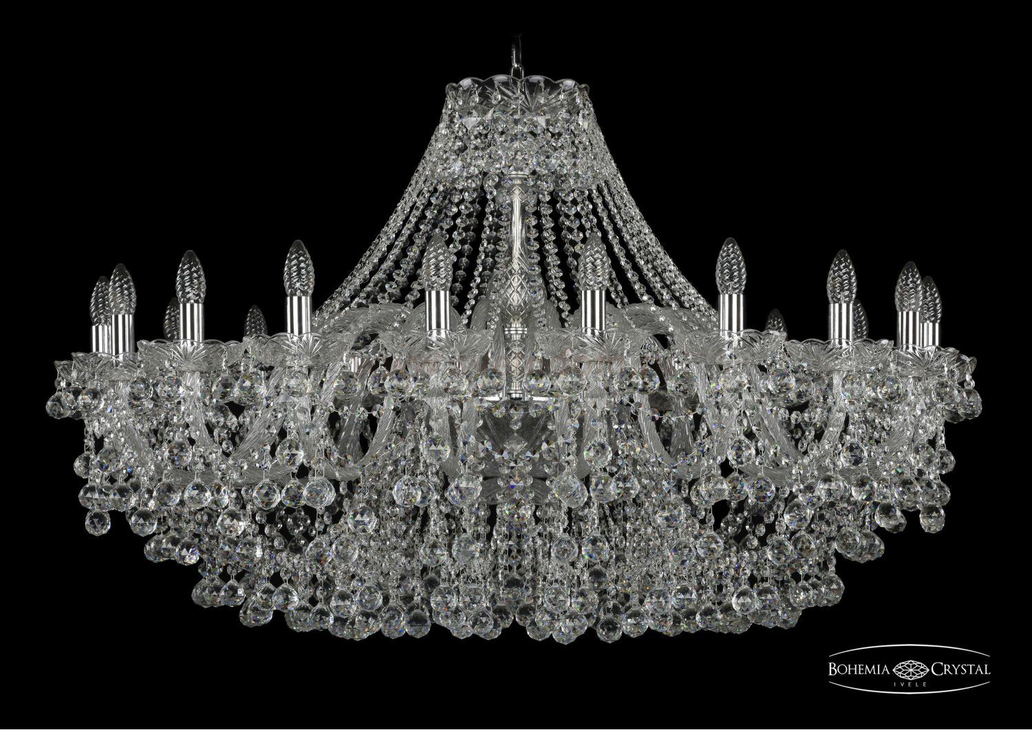 Люстра хрустальная Bohemia Ivele 1409/20/400/Ni