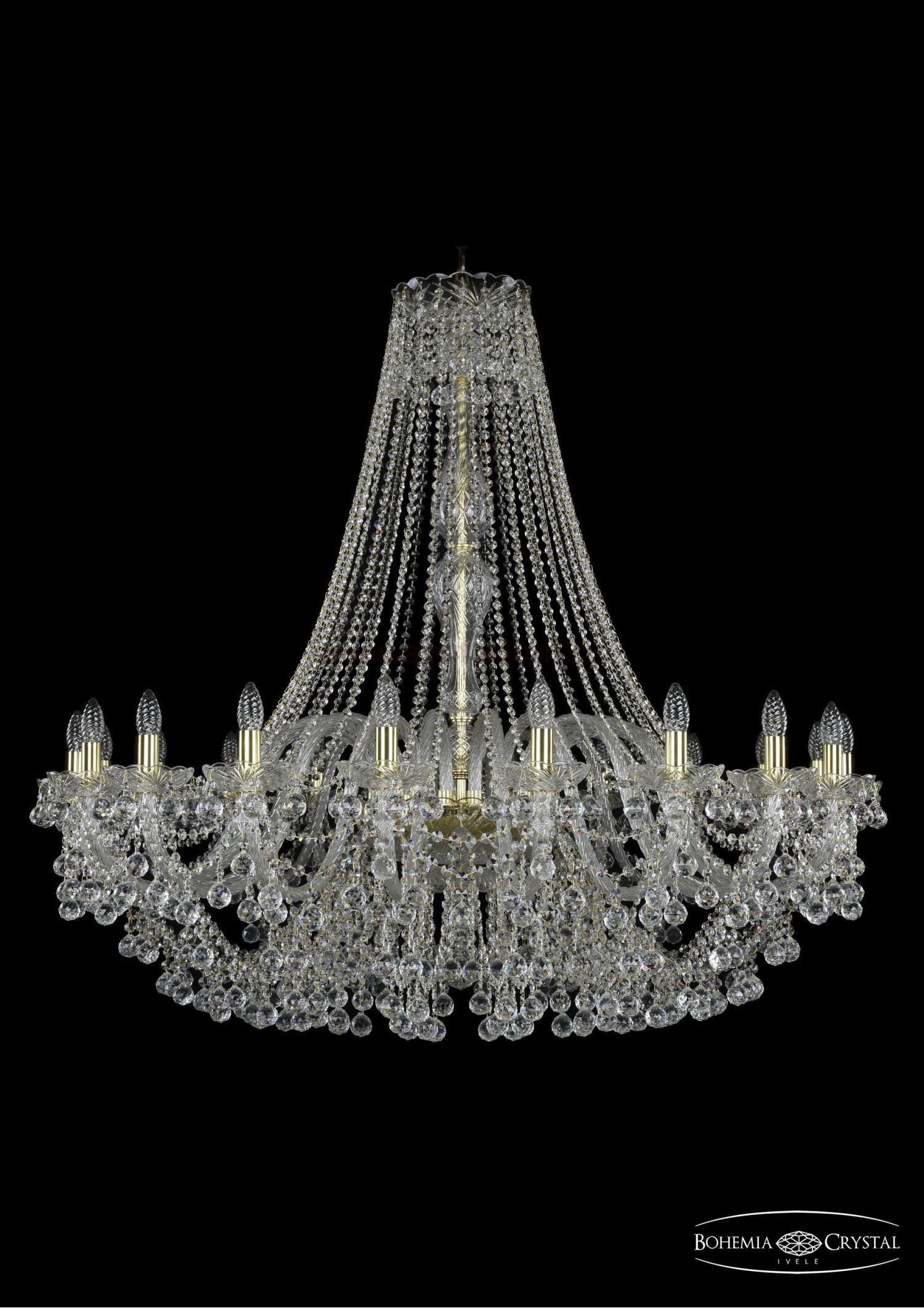 Люстра хрустальная Bohemia Ivele 1409/20/460/h-118/G