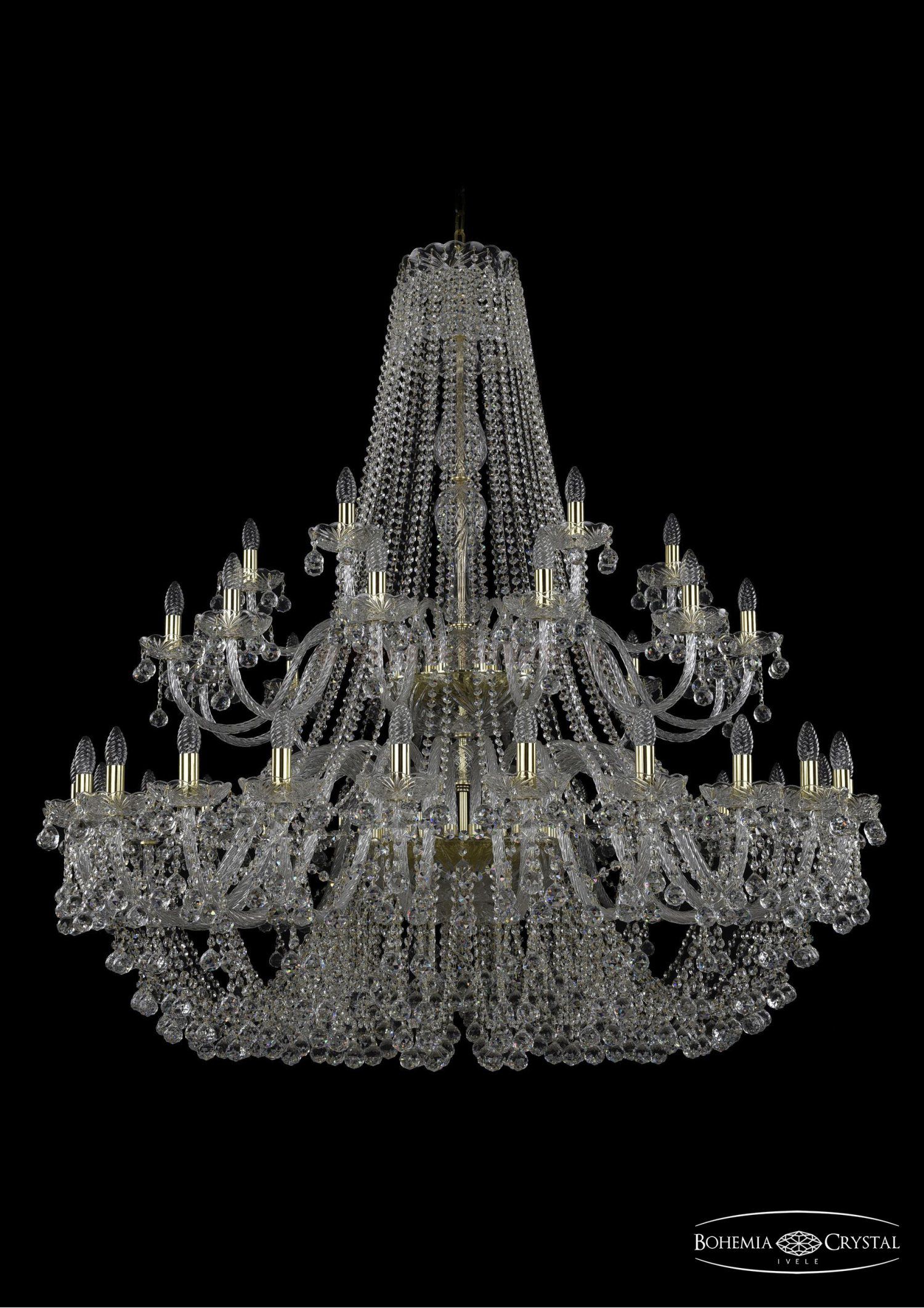 Люстра хрустальная Bohemia Ivele 1409/24+12+6/530/2d/G