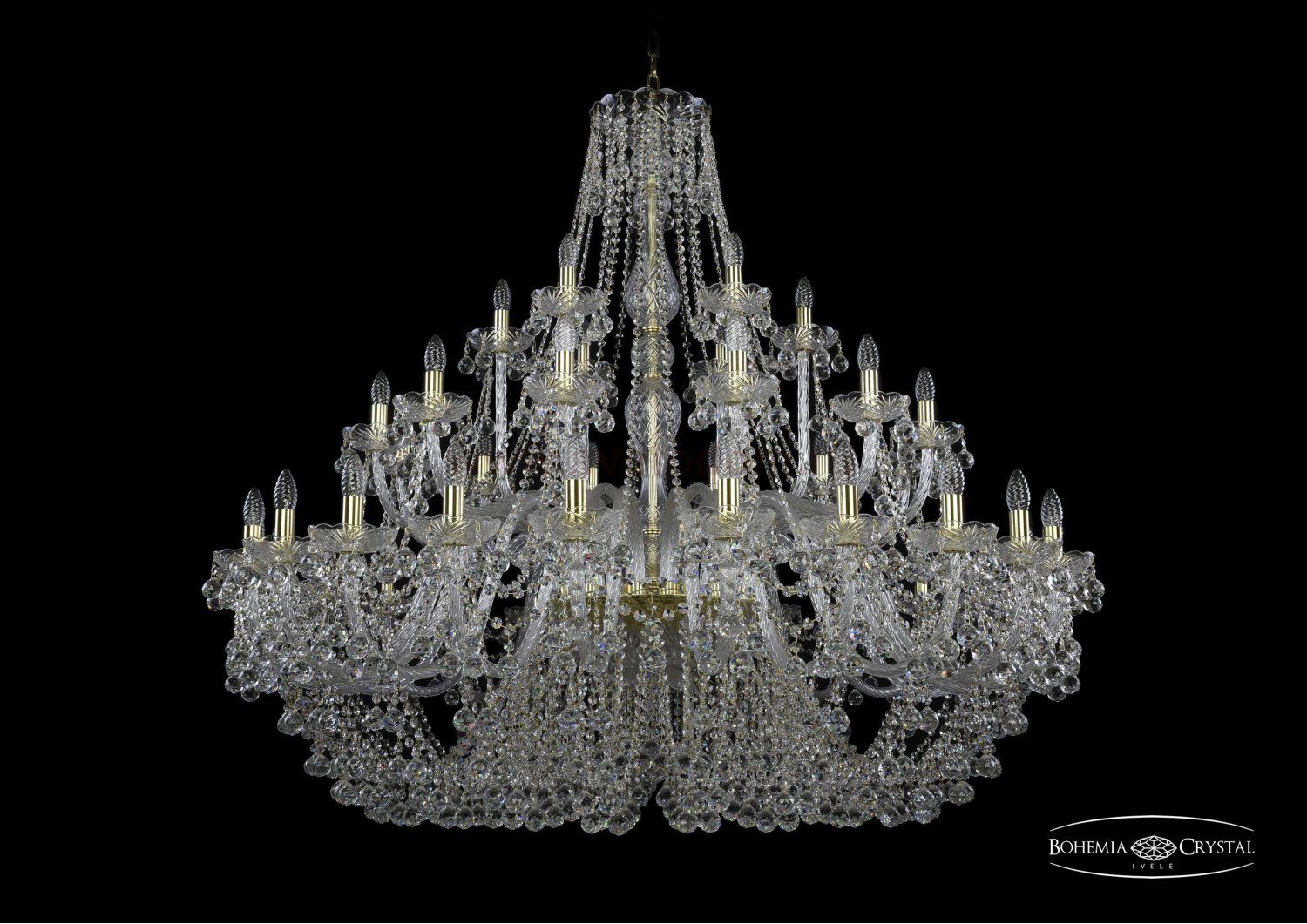 Люстра хрустальная Bohemia Ivele 1409/24+12+6/530/G