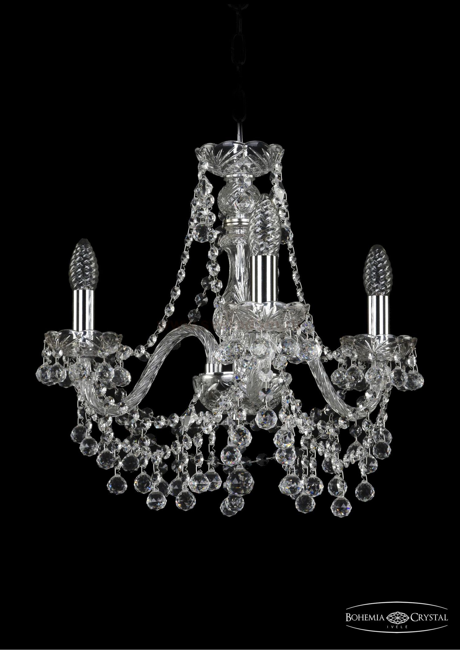 Люстра хрустальная Bohemia Ivele 1409/3/160/Ni