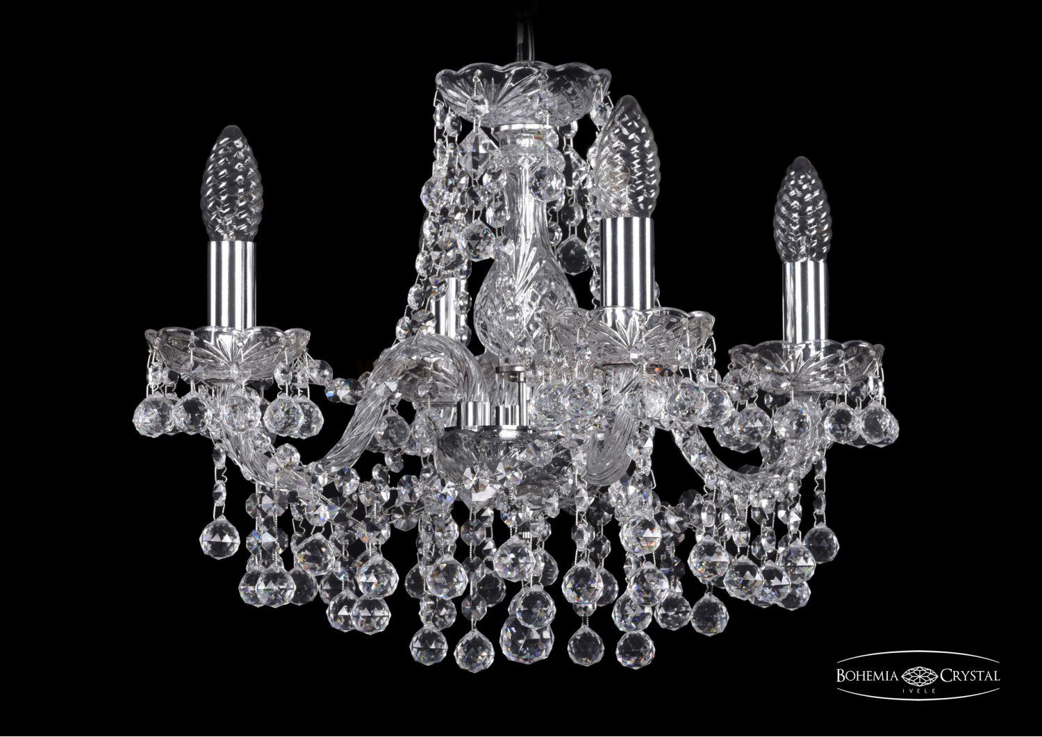Люстра хрустальная Bohemia Ivele 1409/4/141/Ni