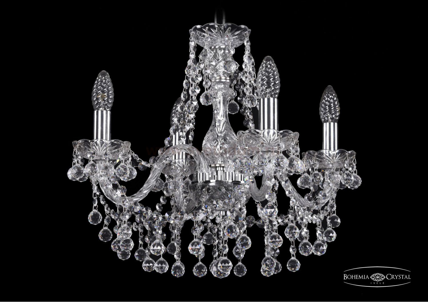 Люстра хрустальная Bohemia Ivele 1409/4/160/Ni