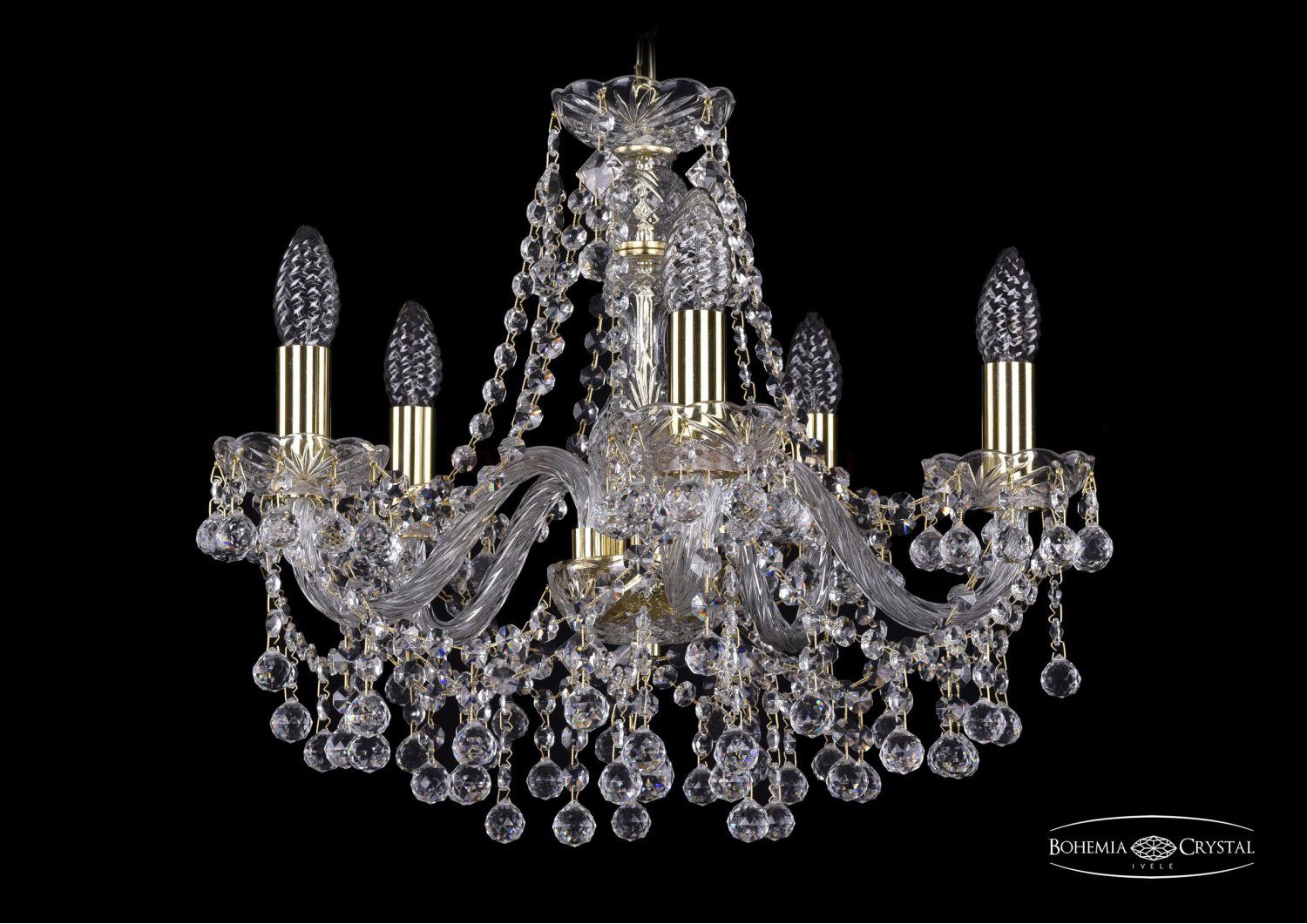 Люстра хрустальная Bohemia Ivele 1409/5/160/G