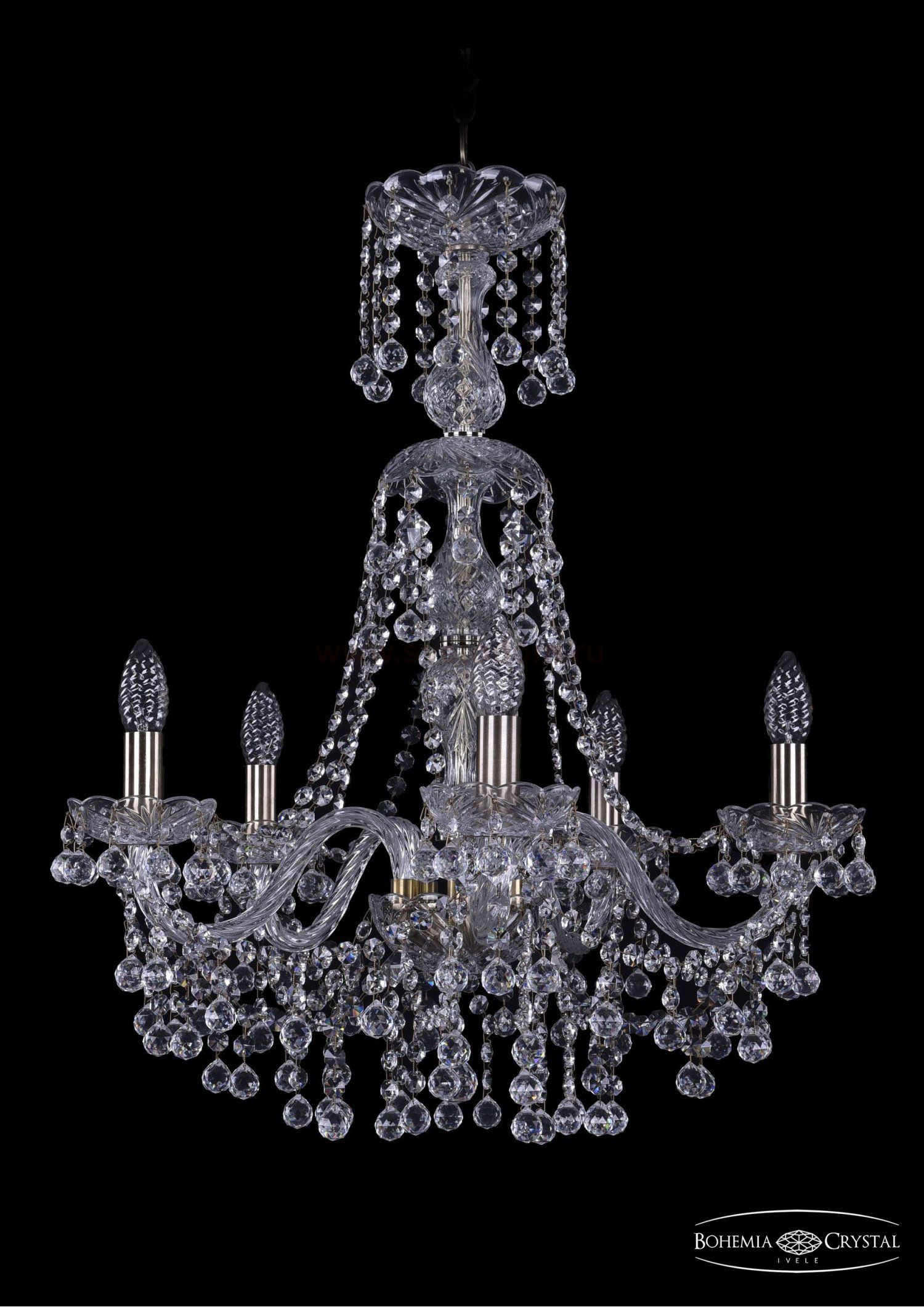 Люстра хрустальная Bohemia Ivele 1409/5/195/XL-68/Pa