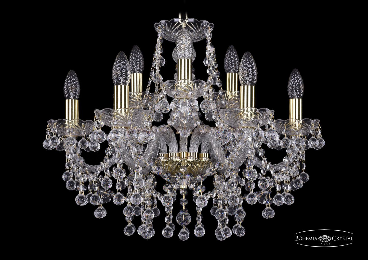 Люстра хрустальная Bohemia Ivele 1409/6+3/195/G