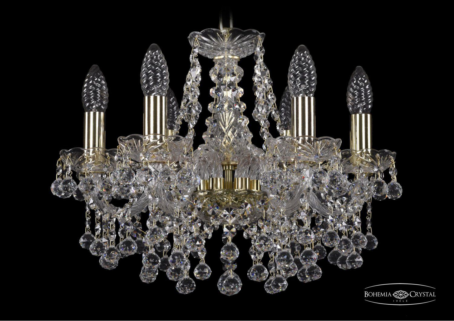 Люстра хрустальная Bohemia Ivele 1409/6/141/G