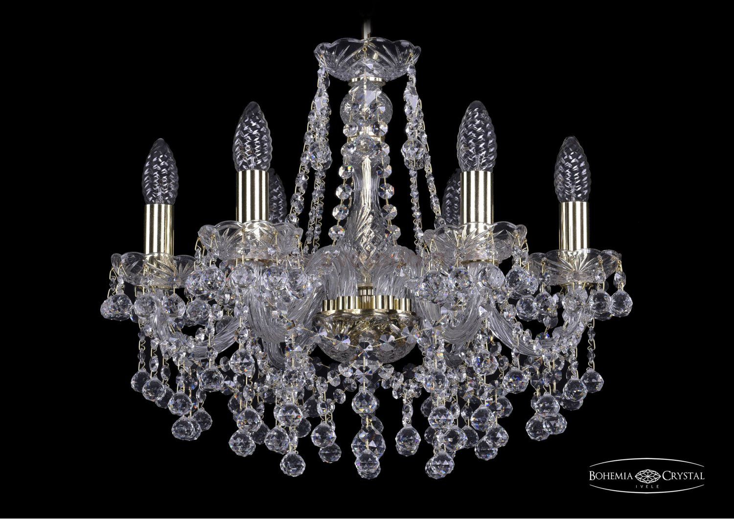 Люстра хрустальная Bohemia Ivele 1409/6/160/G