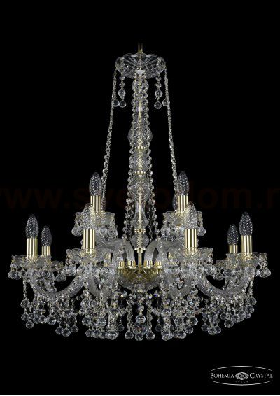 Люстра хрустальная Bohemia Ivele 1409/8+4/240/h-77/G