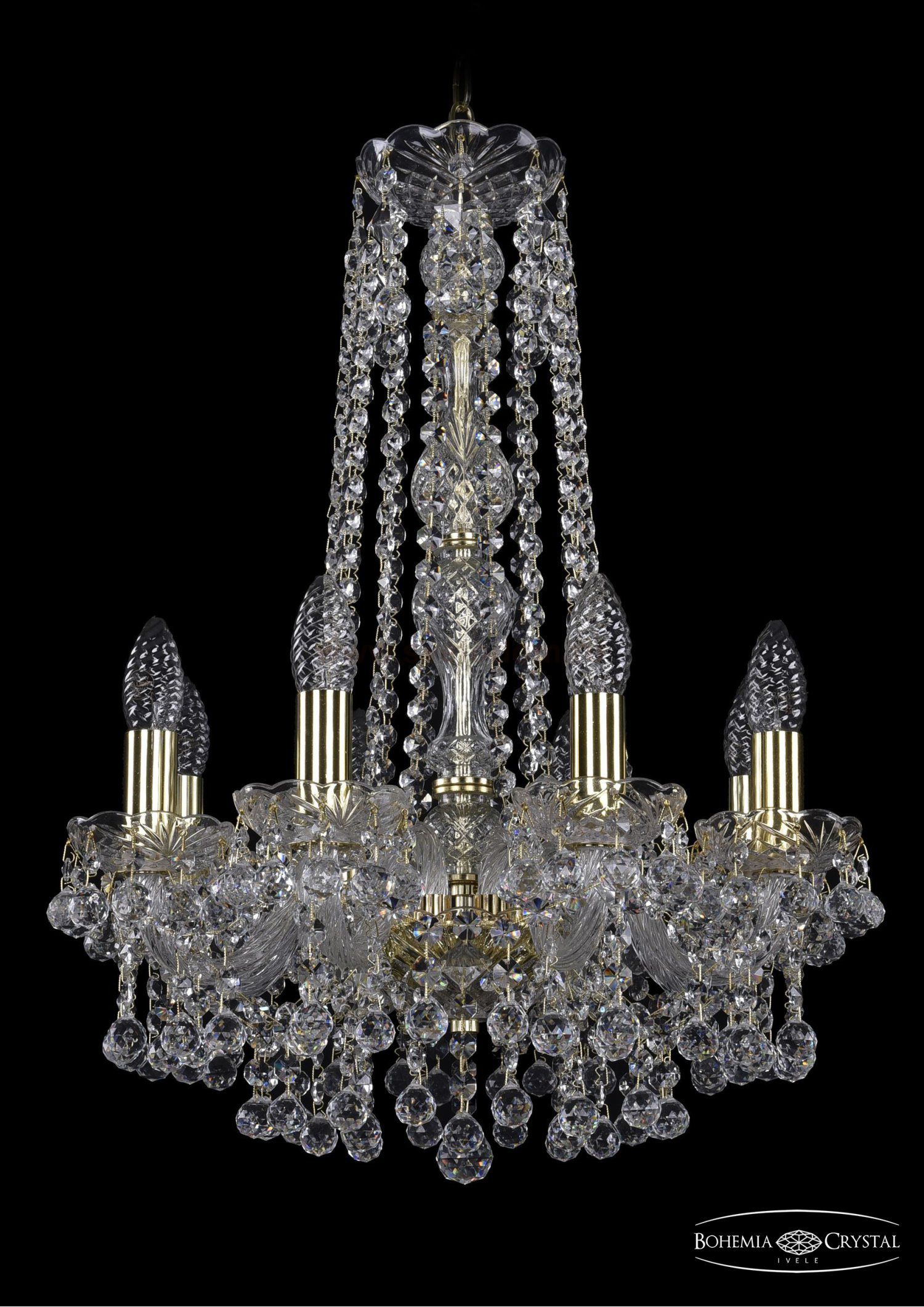 Люстра хрустальная Bohemia Ivele 1409/8/141/h-59/G