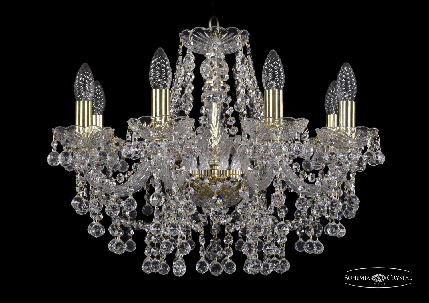 Люстра хрустальная Bohemia Ivele 1409/8/195/G