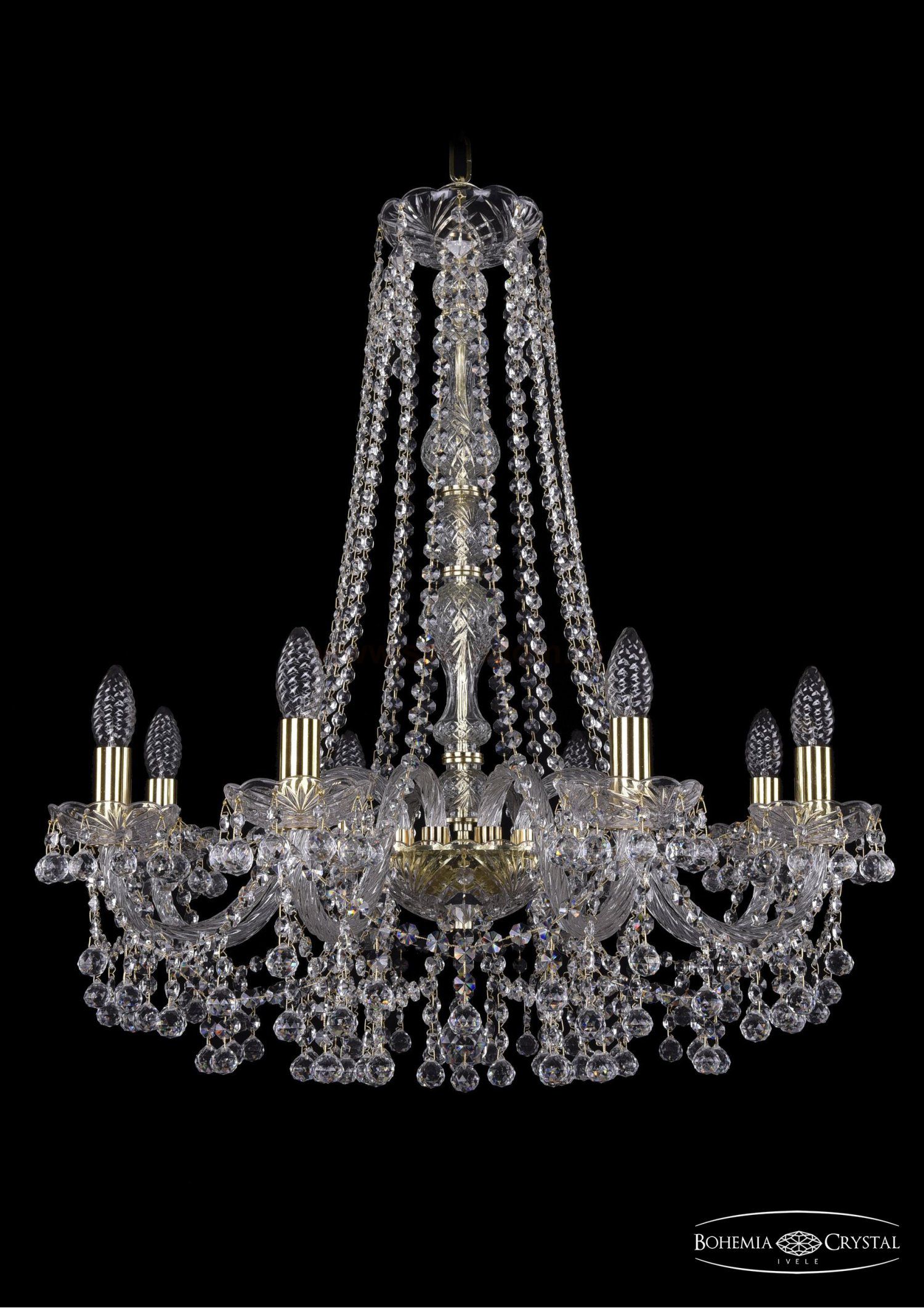 Люстра хрустальная Bohemia Ivele 1409/8/240/h-75/G