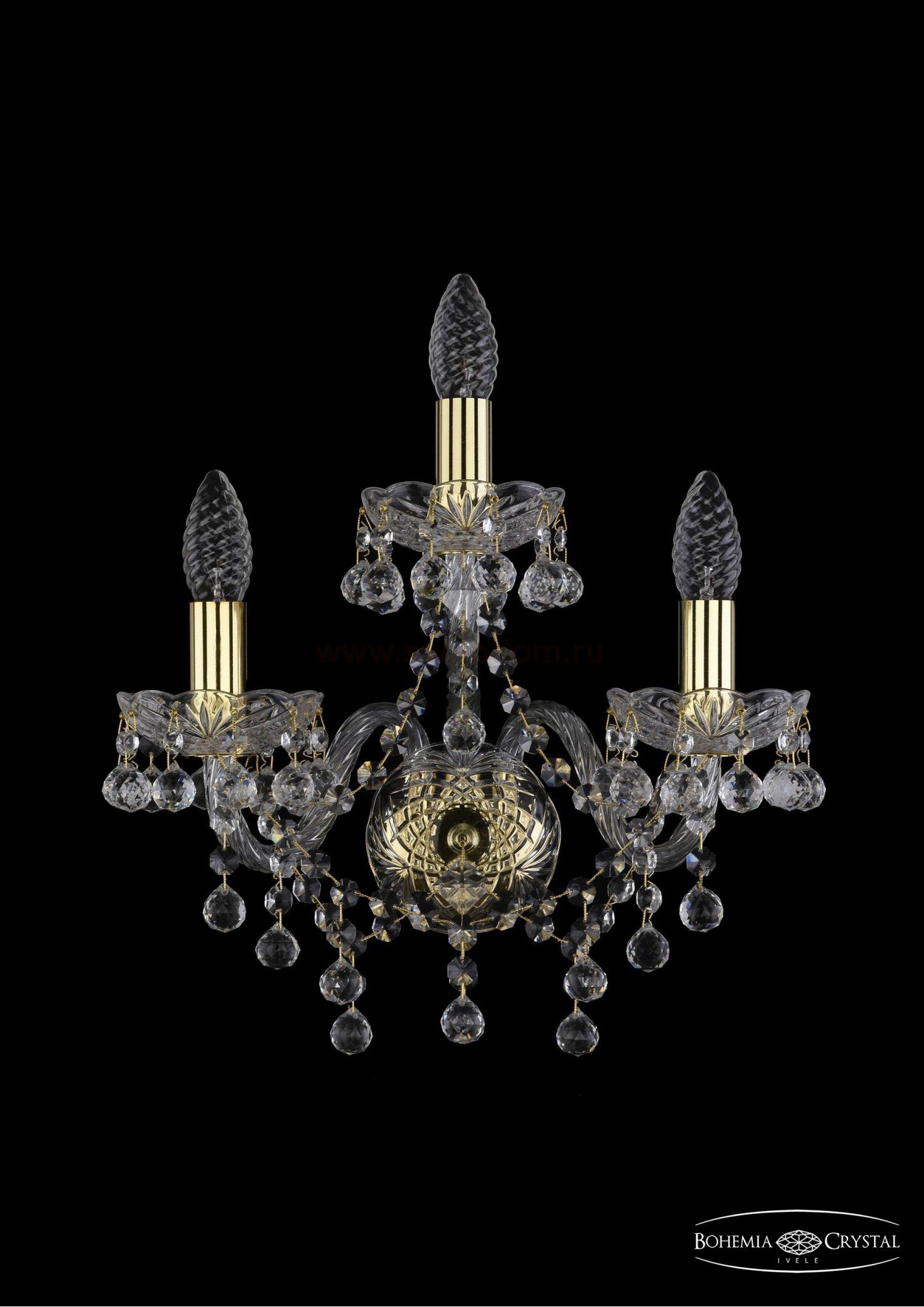 Светильник настенный бра Bohemia Ivele 1409B/2+1/141/G