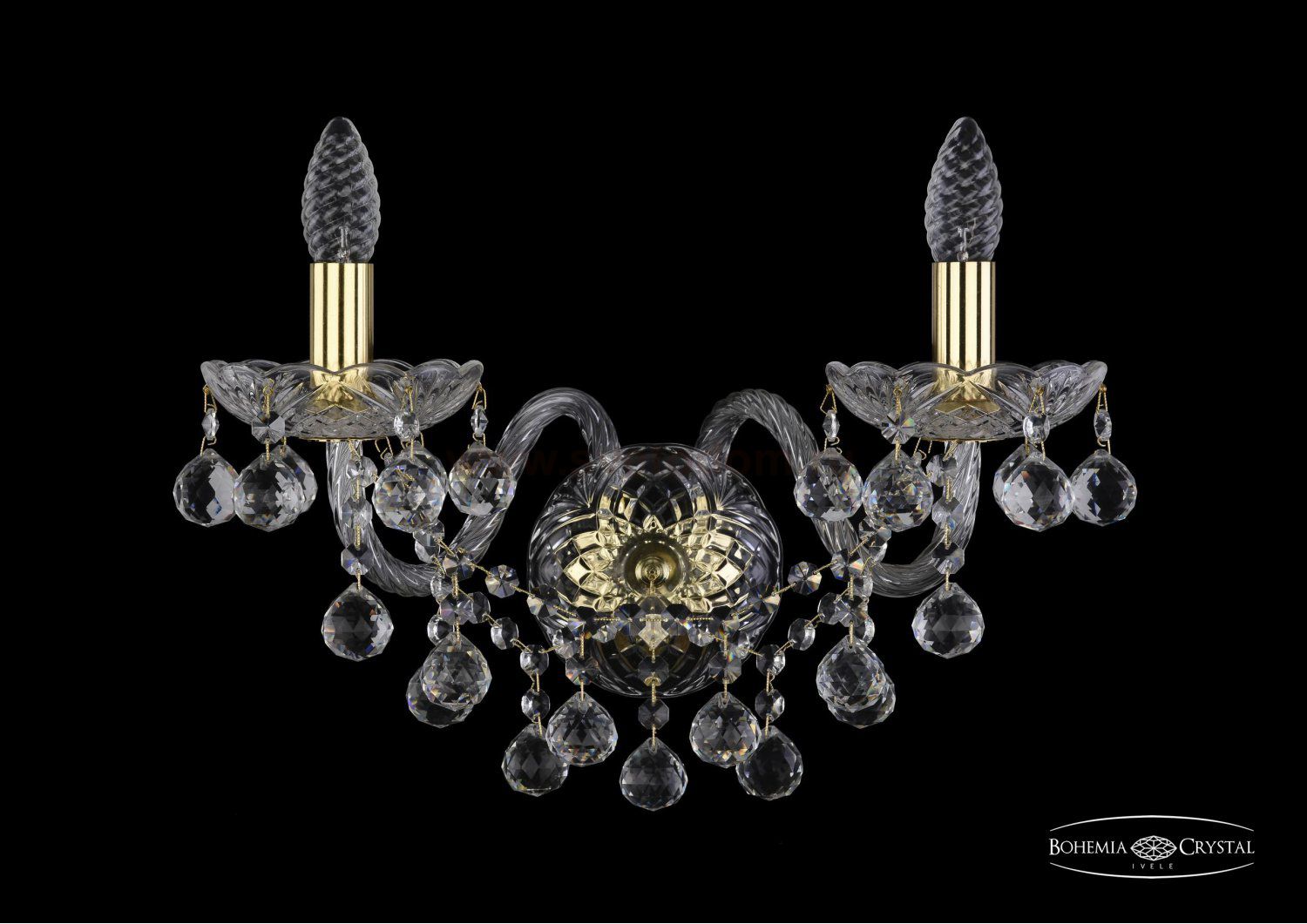 Светильник настенный бра Bohemia Ivele 1409B/2/195/XL/G