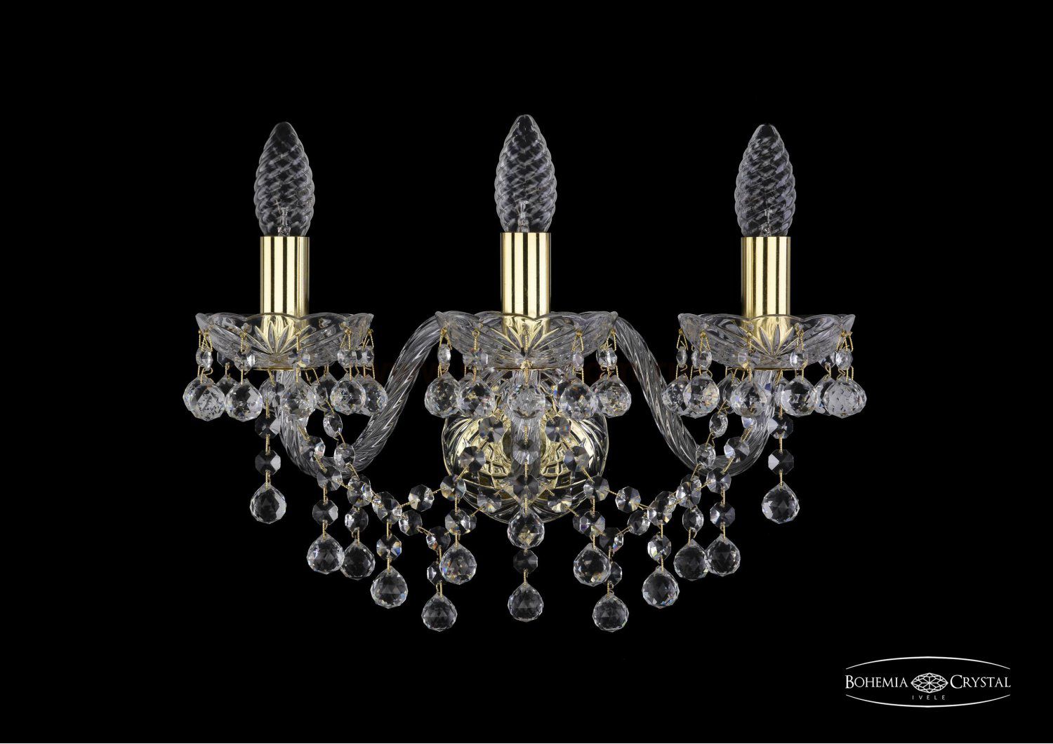 Светильник настенный бра Bohemia Ivele 1409B/3/160/G