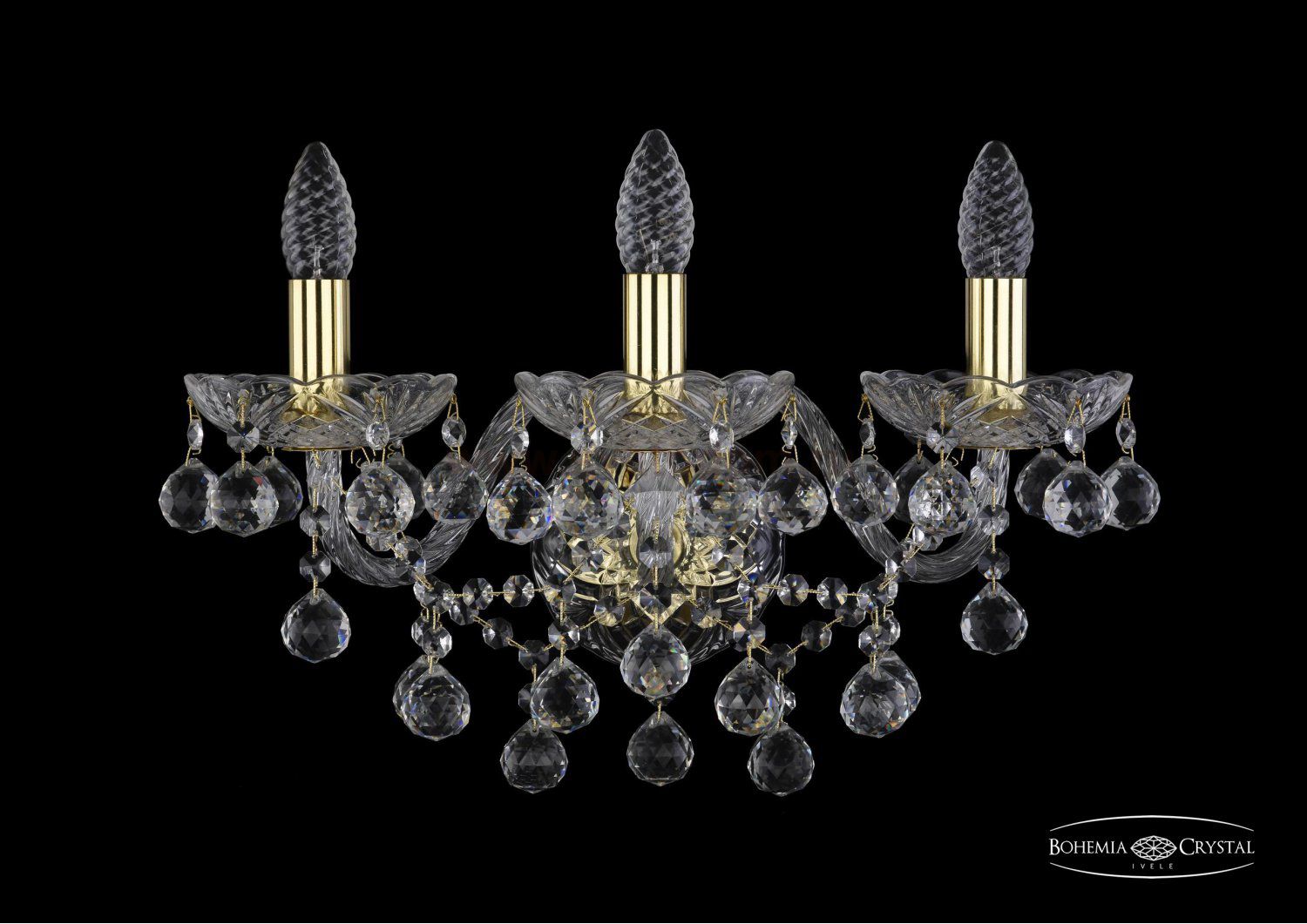 Светильник настенный бра Bohemia Ivele 1409B/3/160/XL/G