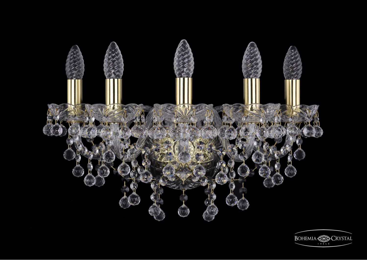 Светильник настенный бра Bohemia Ivele 1409B/5/160/G