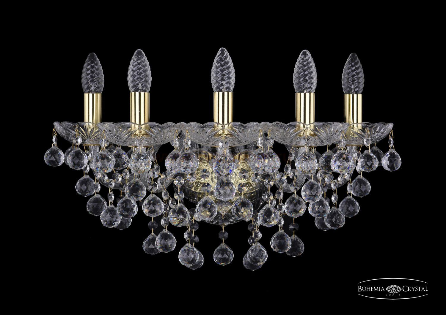 Светильник настенный бра Bohemia Ivele 1409B/5/160/XL/G