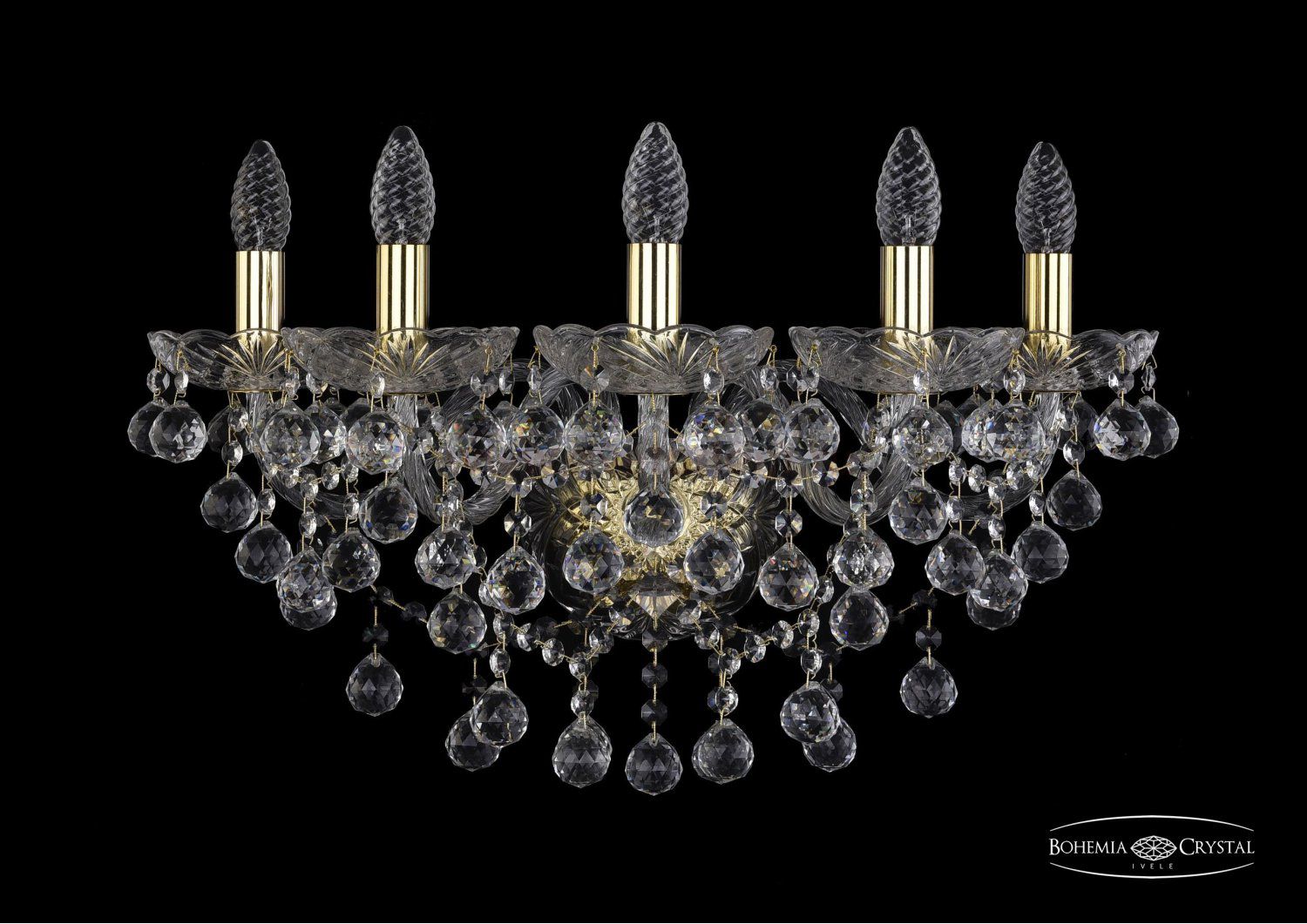 Светильник настенный бра Bohemia Ivele 1409B/5/195/XL/G