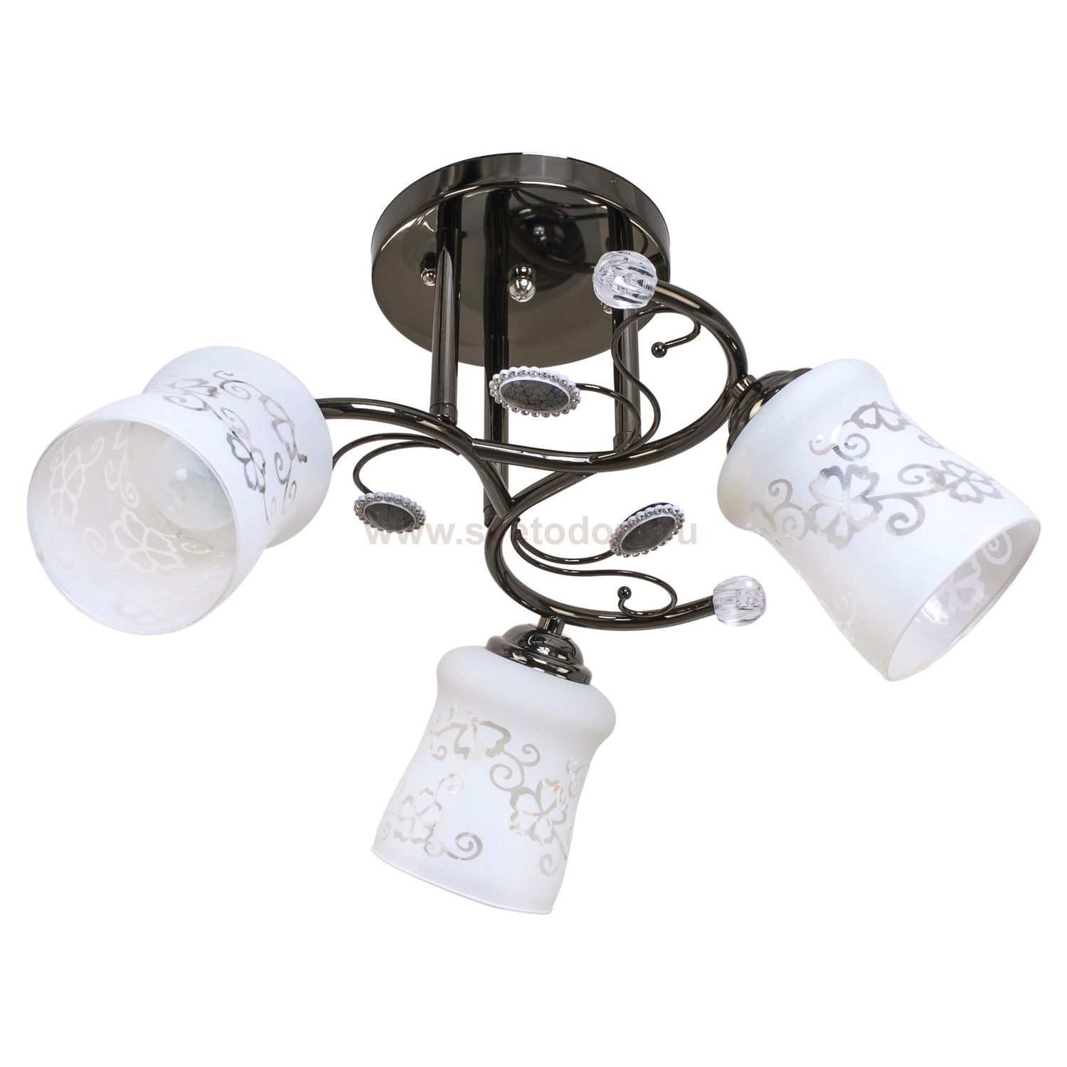 Люстра эконом Экономсвет 1409LM/3BK WT