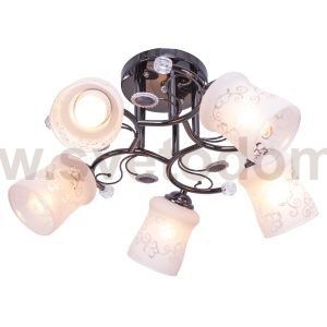 Люстра эконом Экономсвет 1409LM/5BK WT