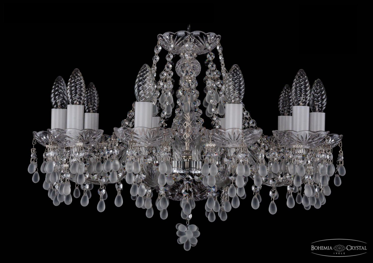 Люстра хрустальная Bohemia Ivele 1410/10/195/Ni/0300