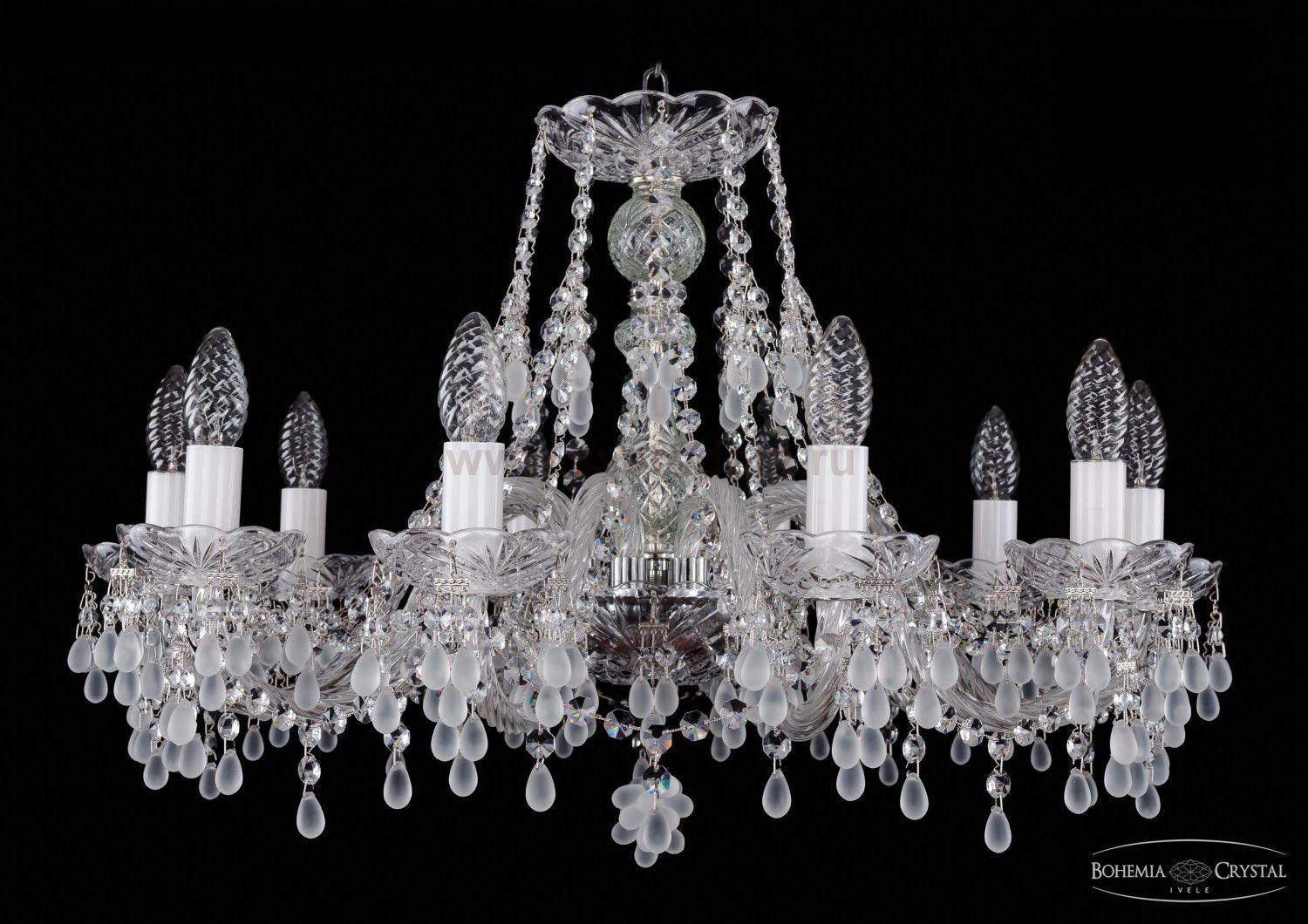 Люстра хрустальная Bohemia Ivele 1410/10/240/Ni/0300