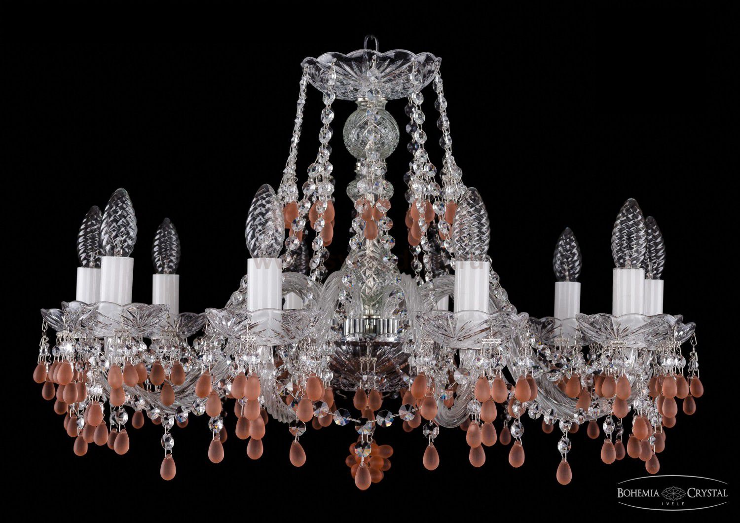 Люстра хрустальная Bohemia Ivele 1410/10/240/Ni/7010