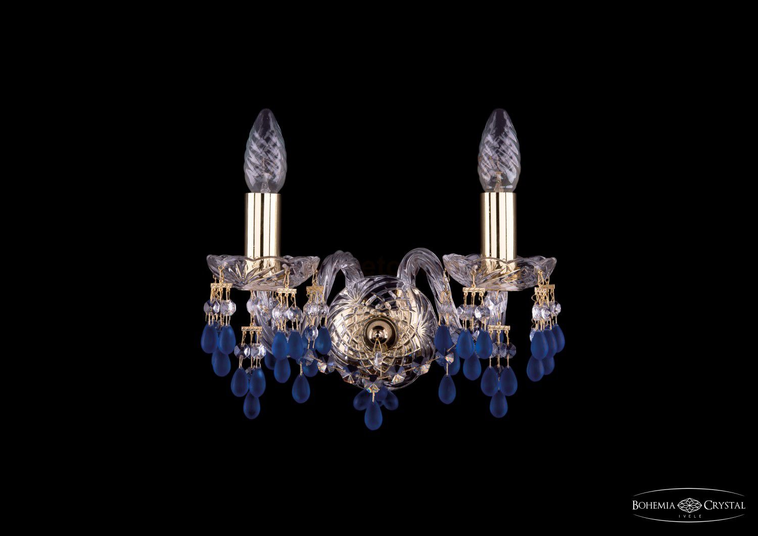 Светильник настенный бра Bohemia Ivele 1410B/2/141/G/V3001