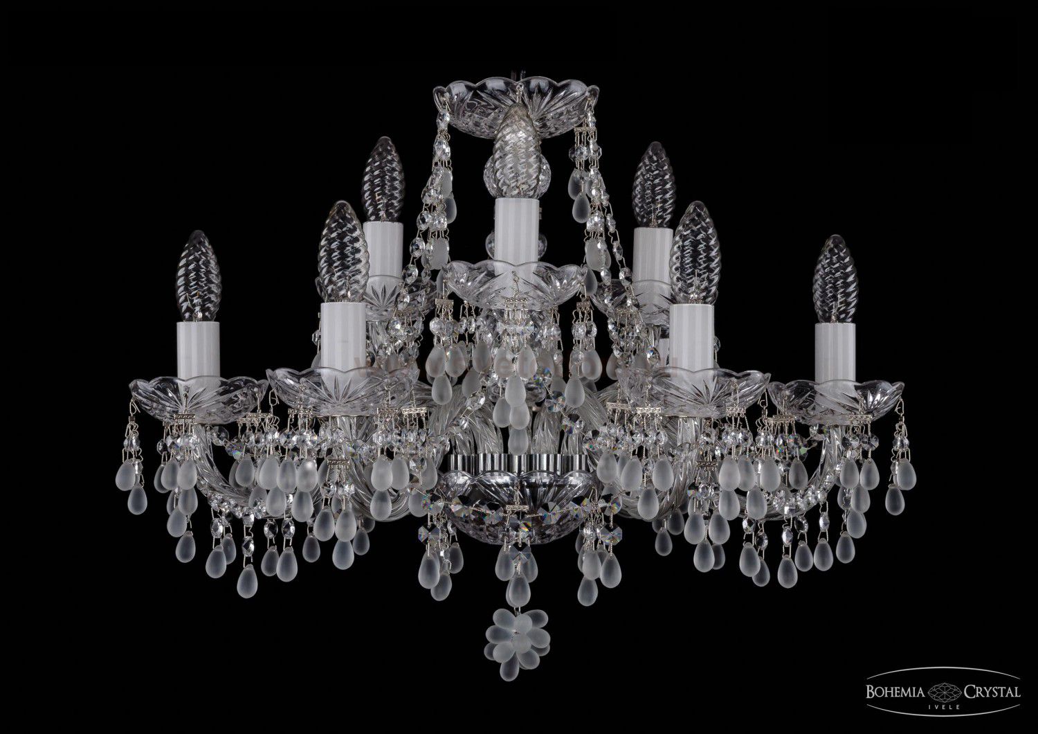 Люстра хрустальная Bohemia Ivele 1410/6+3/195/Ni/0300