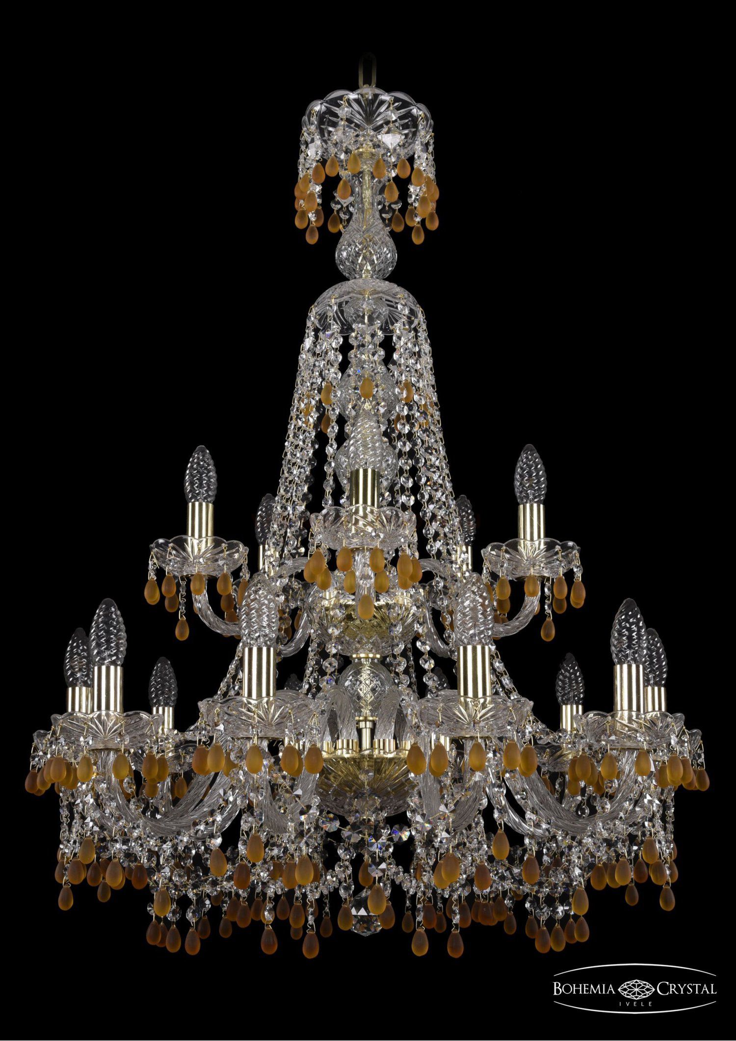 Люстра хрустальная Bohemia Ivele 1410/10+5/240/XL-91/2d/G/V1003
