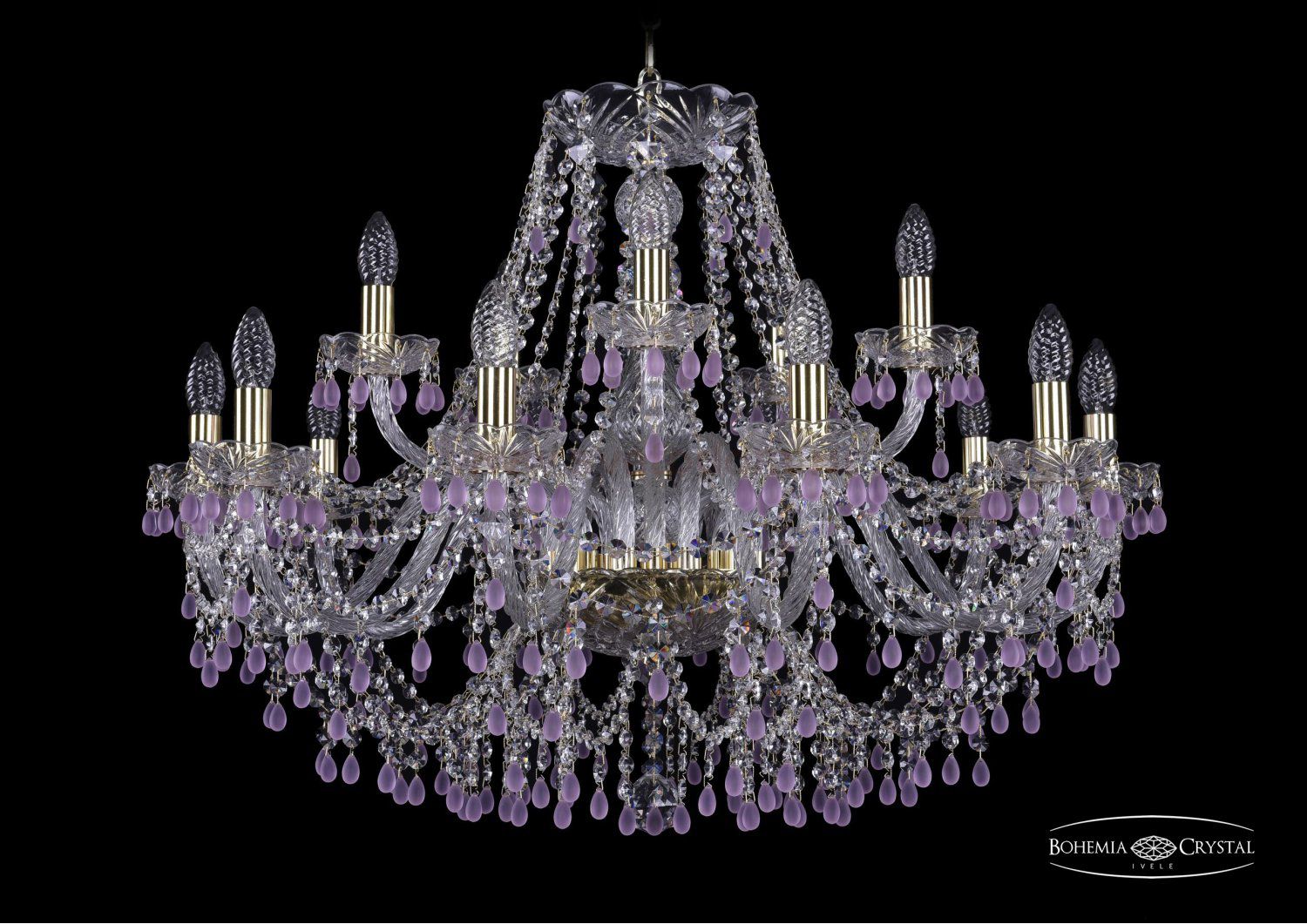 Люстра хрустальная Bohemia Ivele 1410/10+5/300/G/V7010