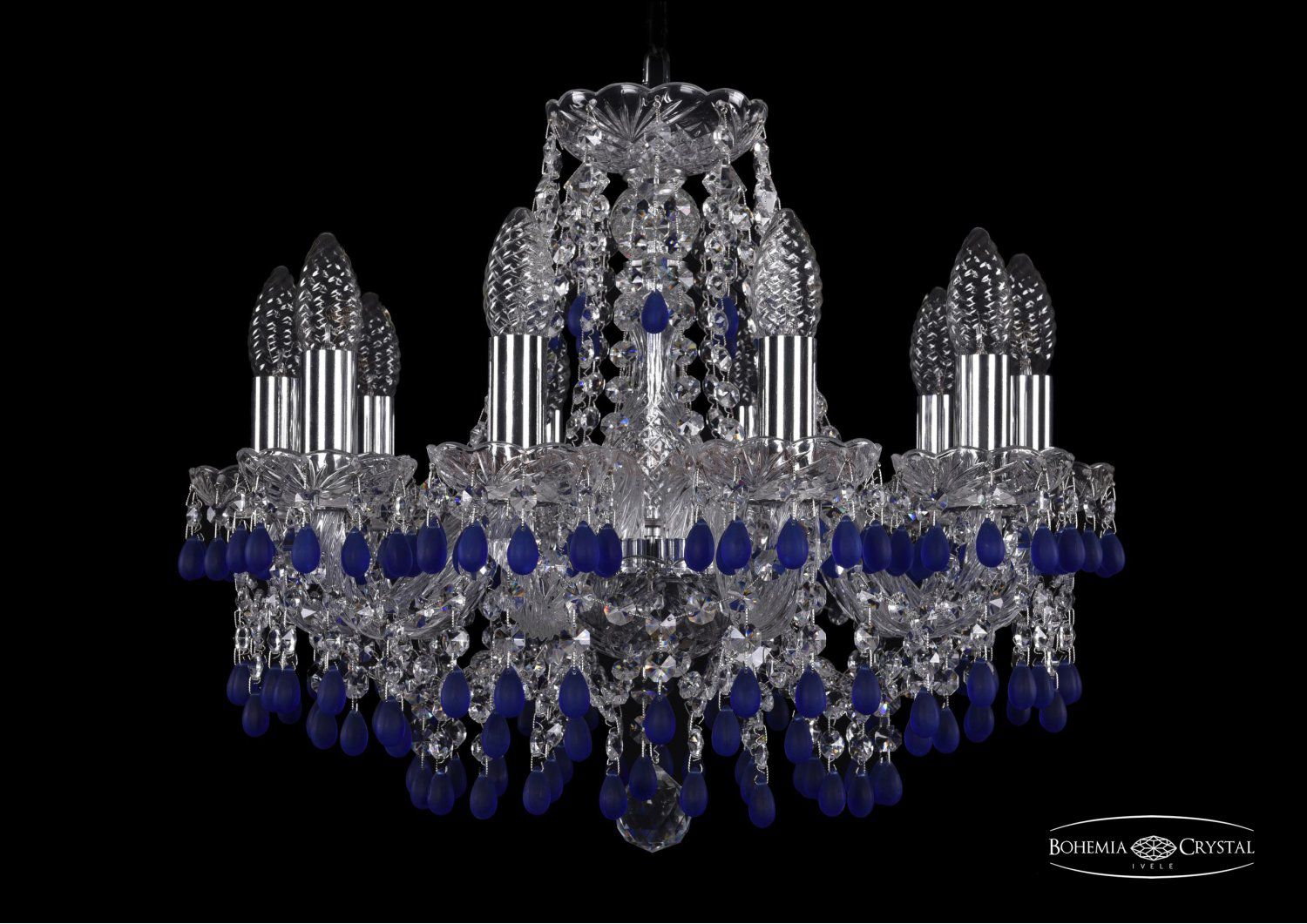 Люстра хрустальная Bohemia Ivele 1410/10/160/Ni/V3001