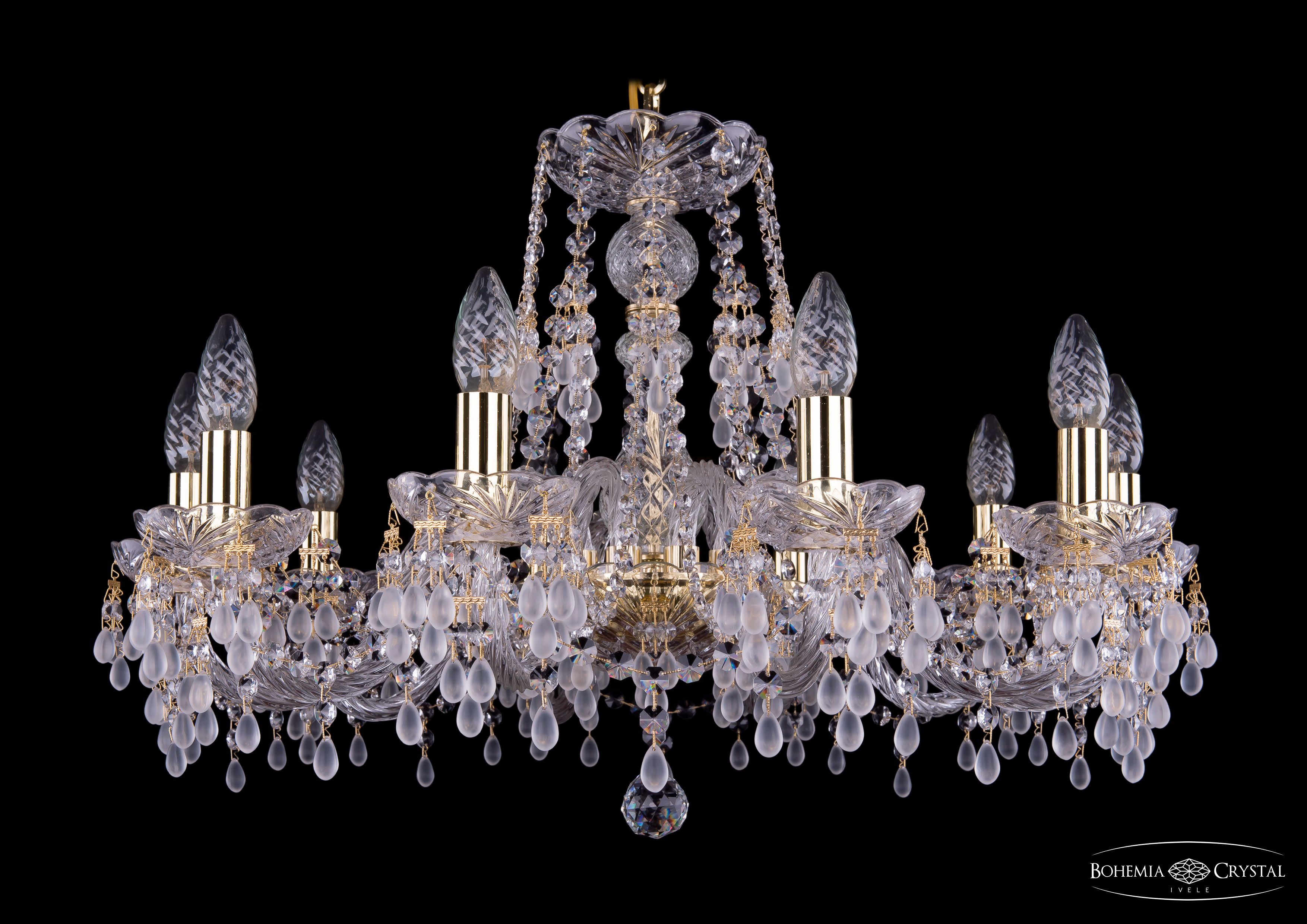 Люстра хрустальная Bohemia Ivele 1410/10/240/G/V0300