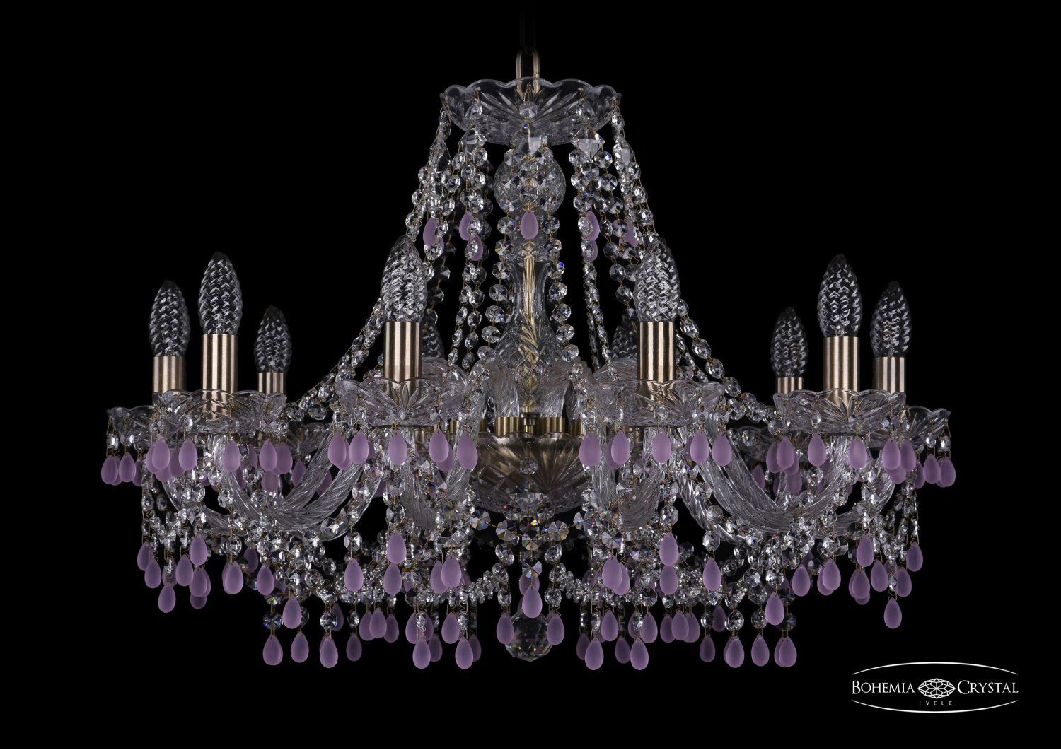 Люстра хрустальная Bohemia Ivele 1410/10/240/Pa/V7010