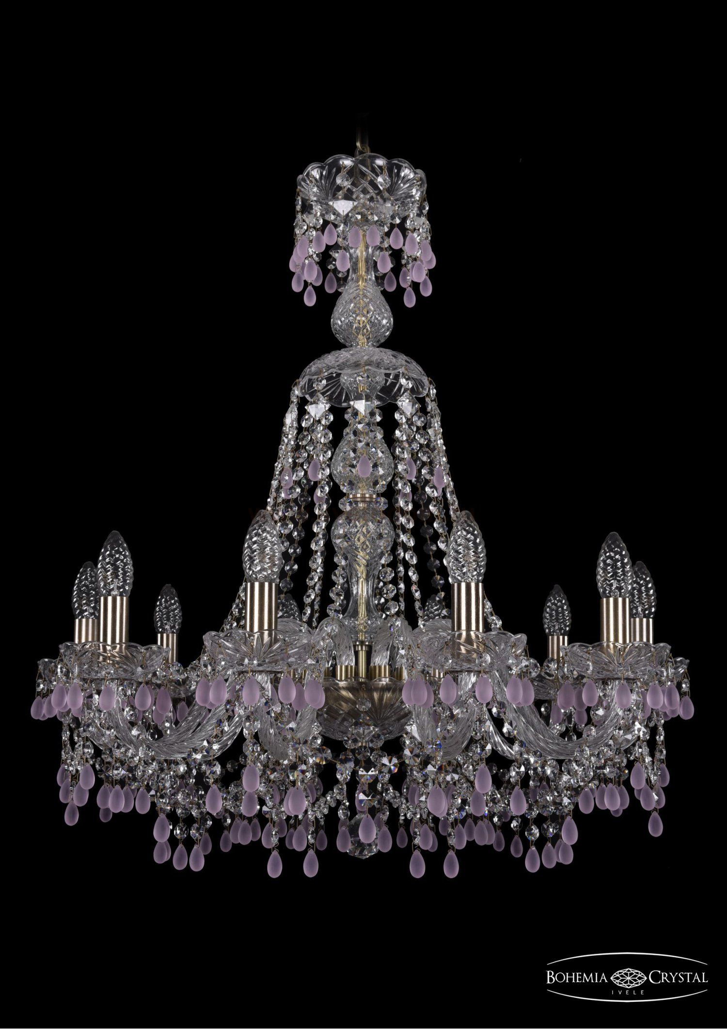 Люстра хрустальная Bohemia Ivele 1410/10/240/XL-74/Pa/V7010