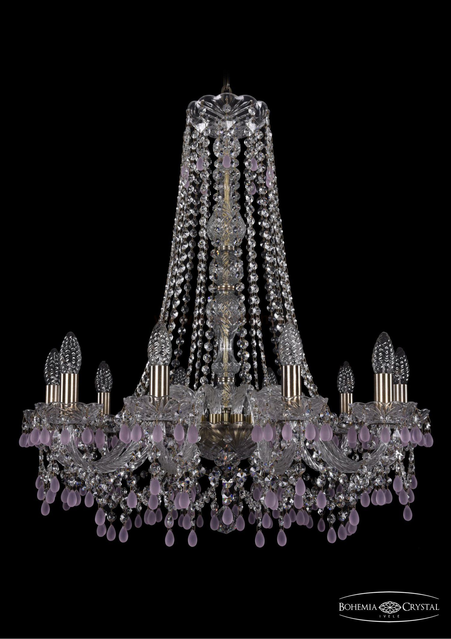 Люстра хрустальная Bohemia Ivele 1410/10/240/h-74/Pa/V7010