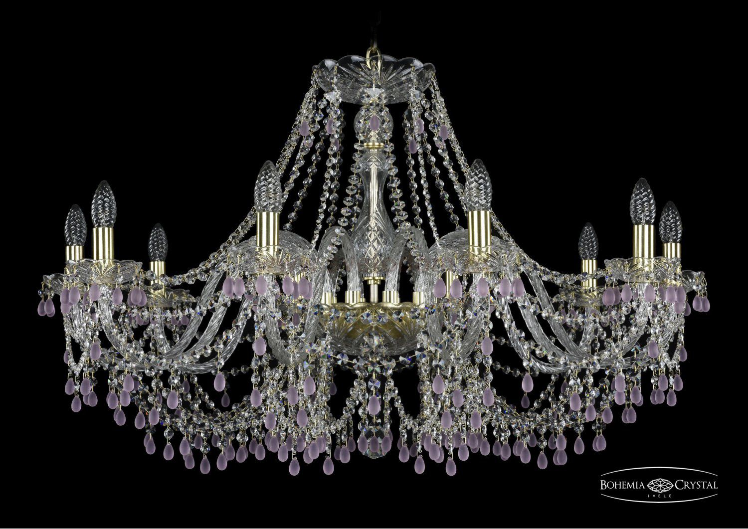 Люстра хрустальная Bohemia Ivele 1410/10/360/G/V7010