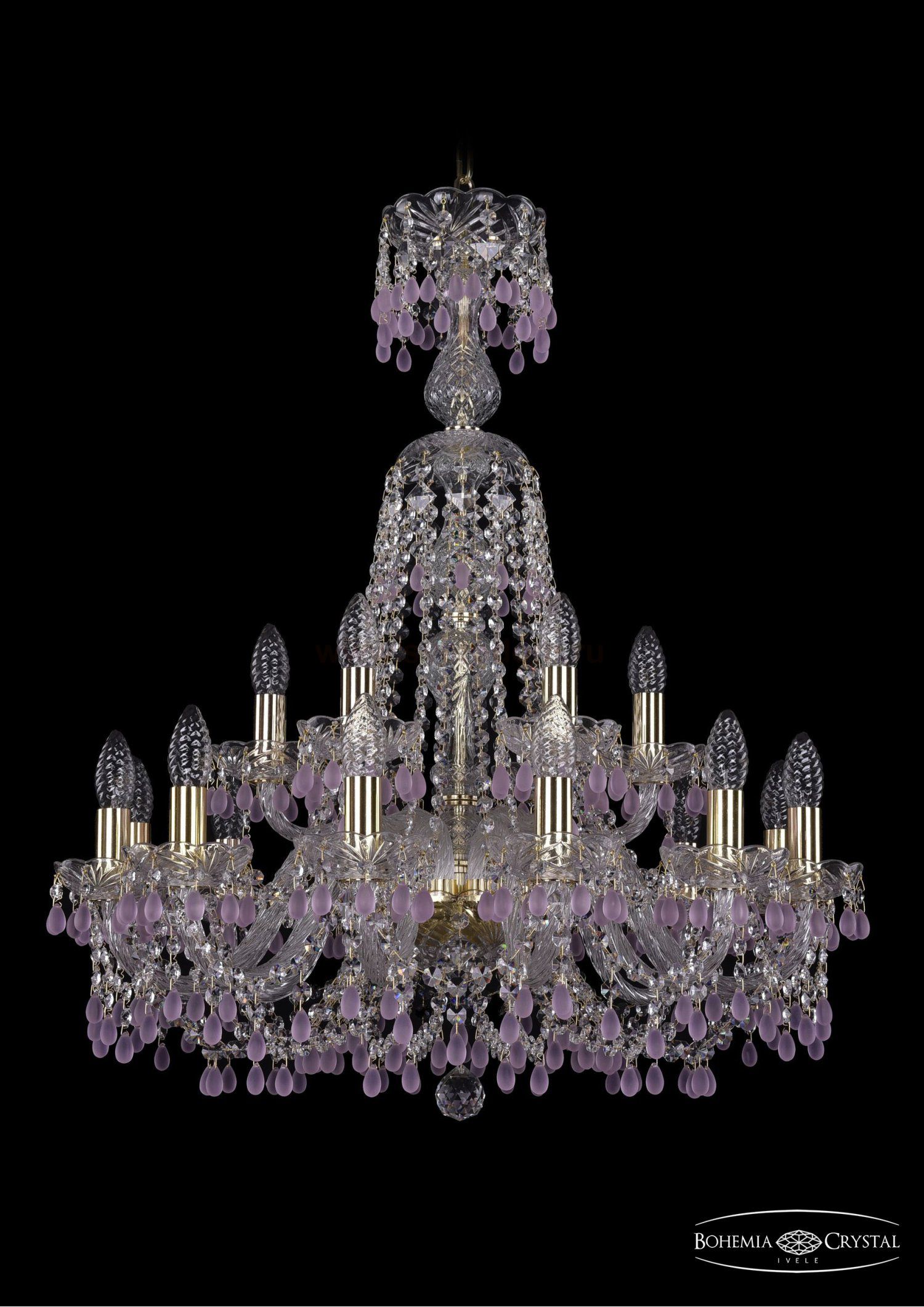 Люстра хрустальная Bohemia Ivele 1410/12+6/240/XL-80/G/V7010