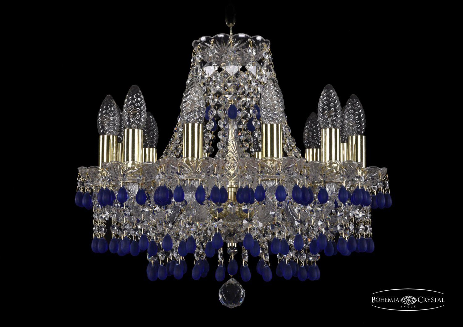 Люстра хрустальная Bohemia Ivele 1410/12/141/G/V3001