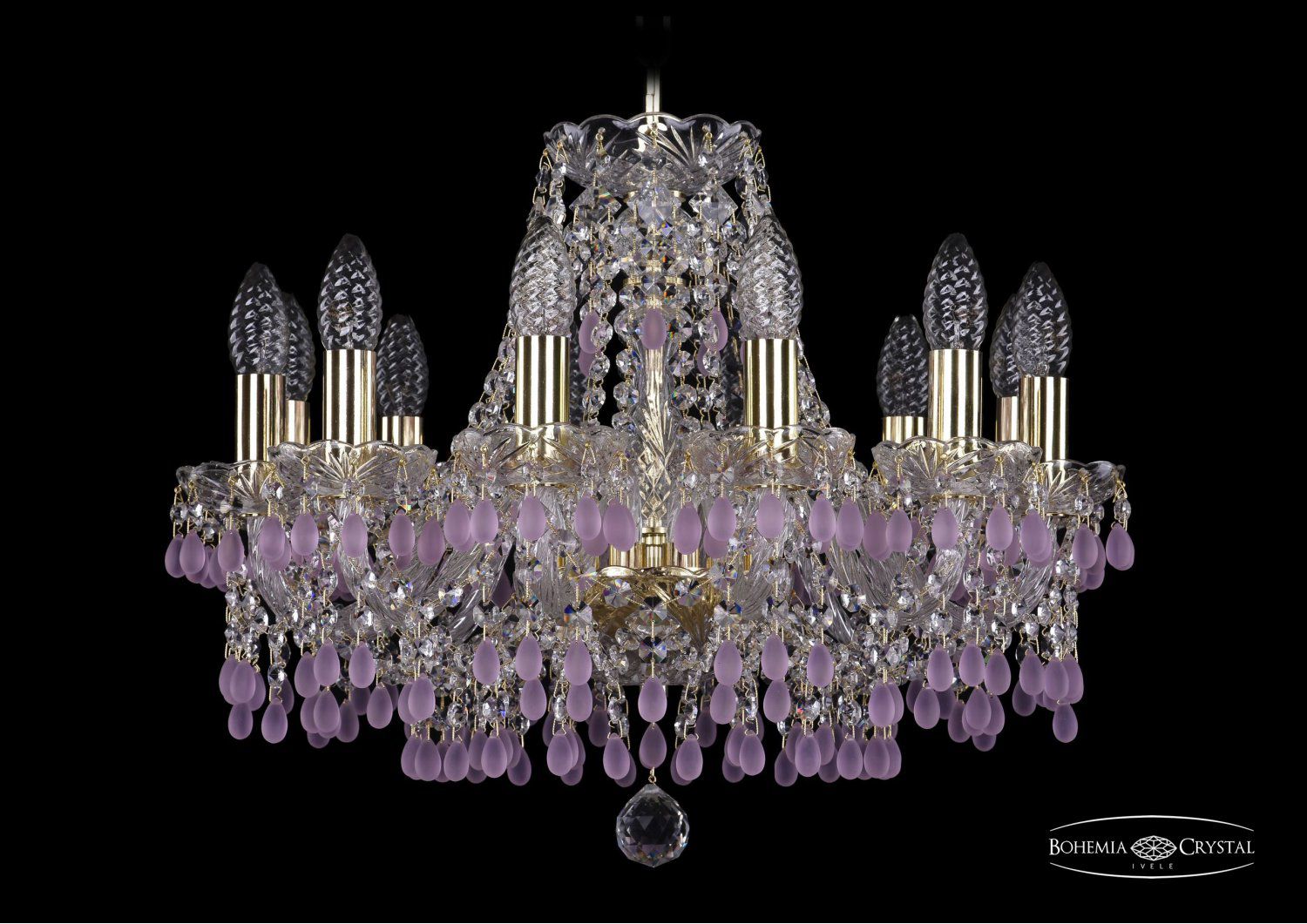 Люстра хрустальная Bohemia Ivele 1410/12/160/G/V7010