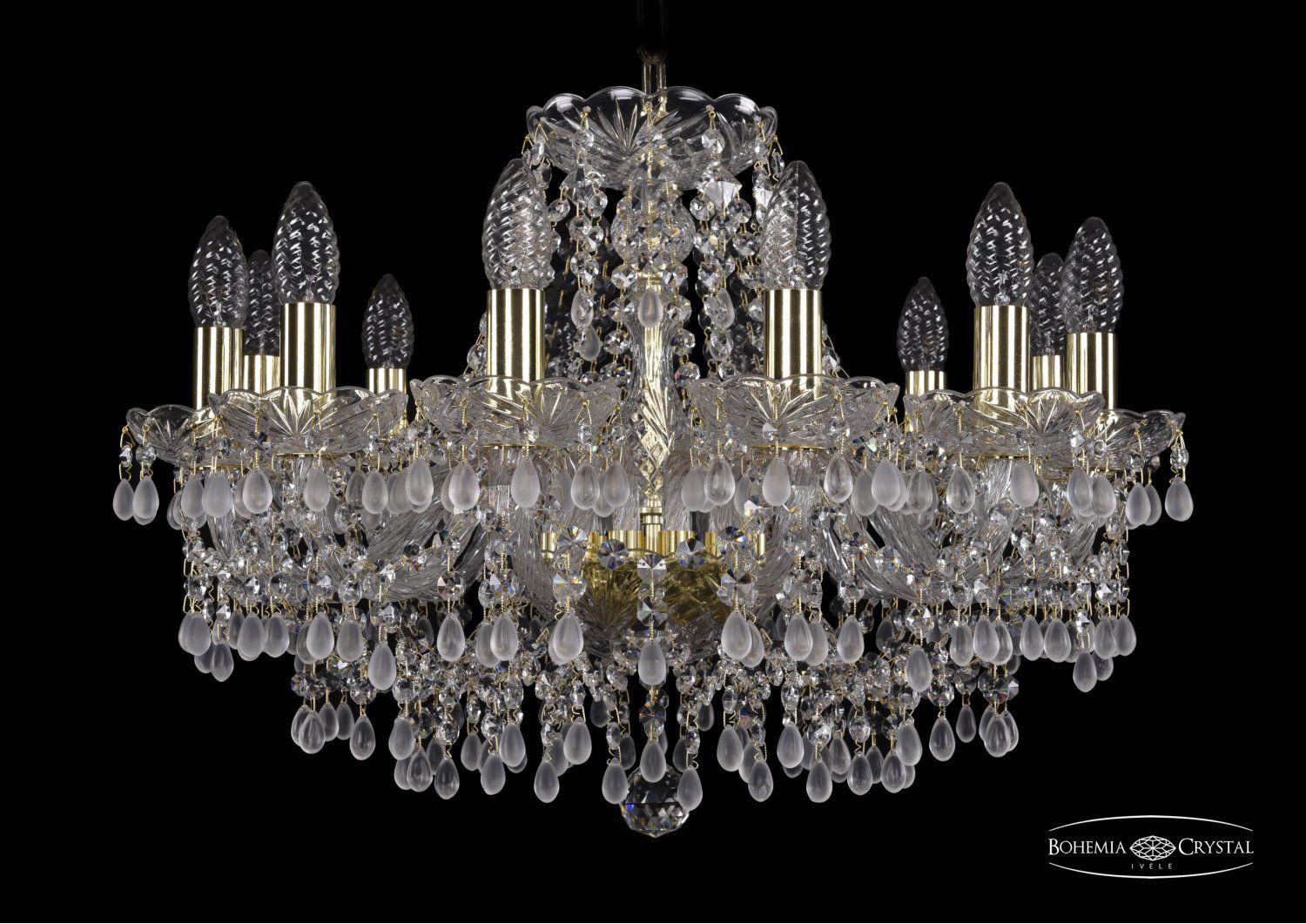 Люстра хрустальная Bohemia Ivele 1410/12/195/G/V0300