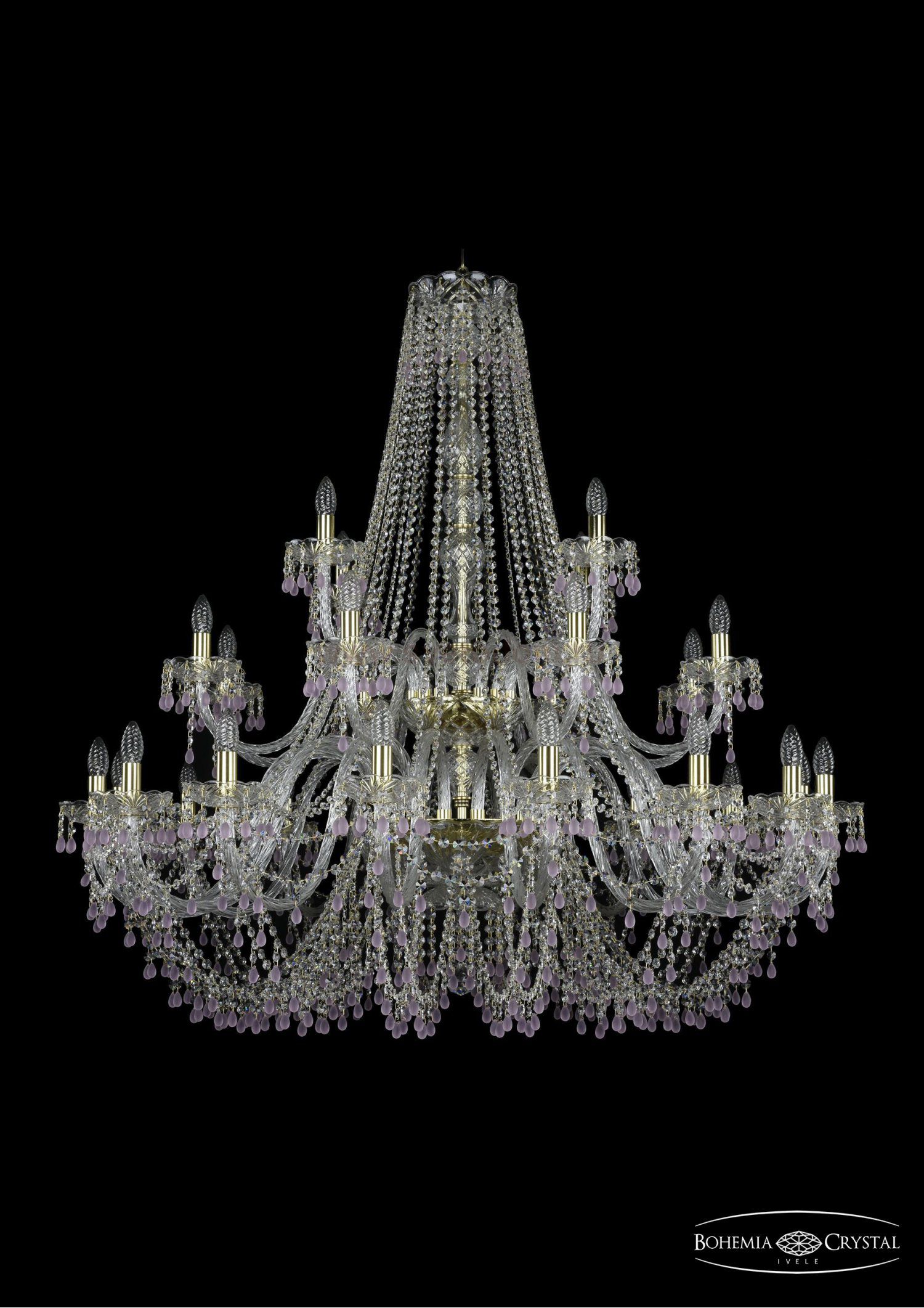 Люстра хрустальная Bohemia Ivele 1410/16+8+4/460/2d/G/V7010
