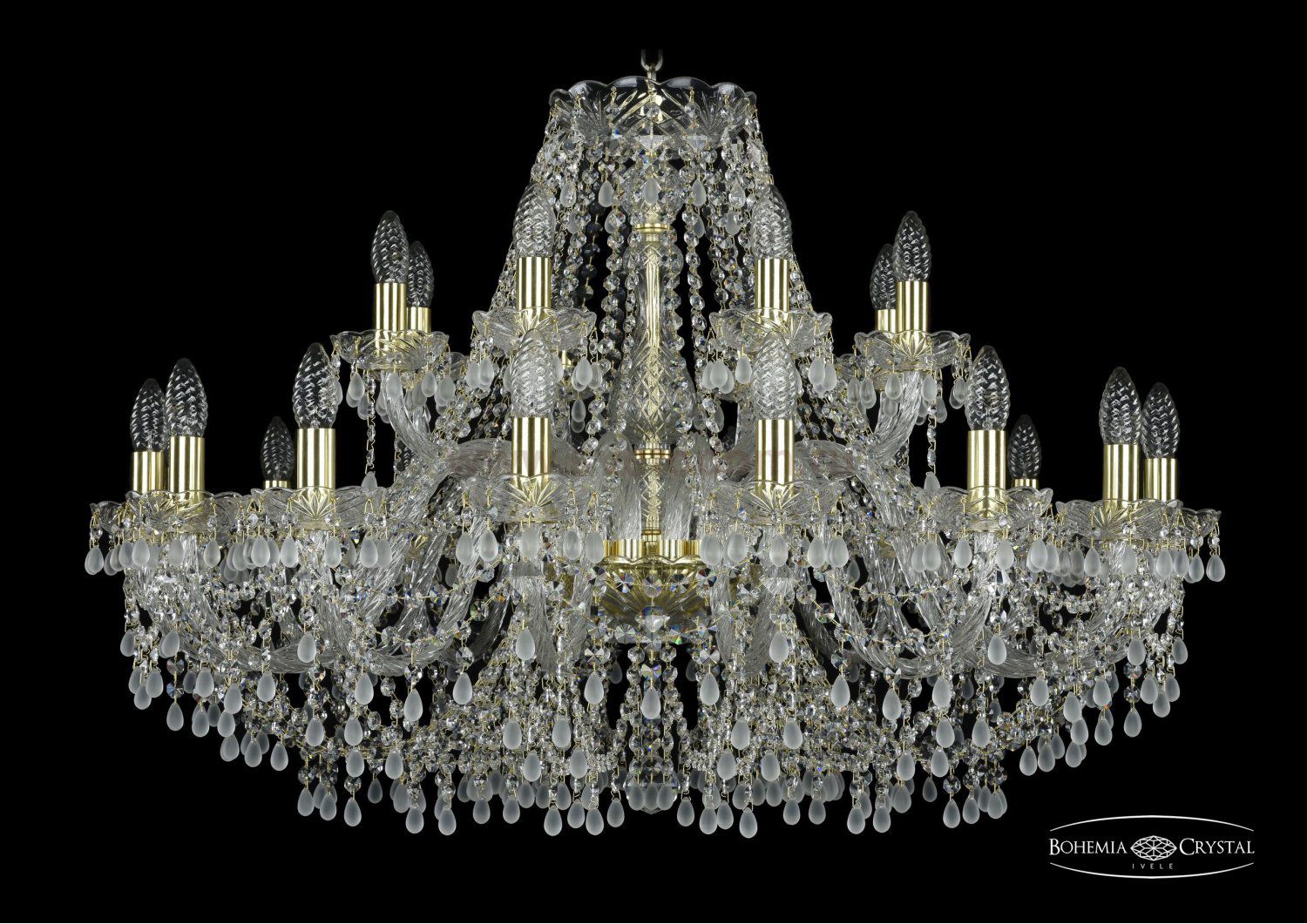 Люстра хрустальная Bohemia Ivele 1410/16+8/360/G/V0300