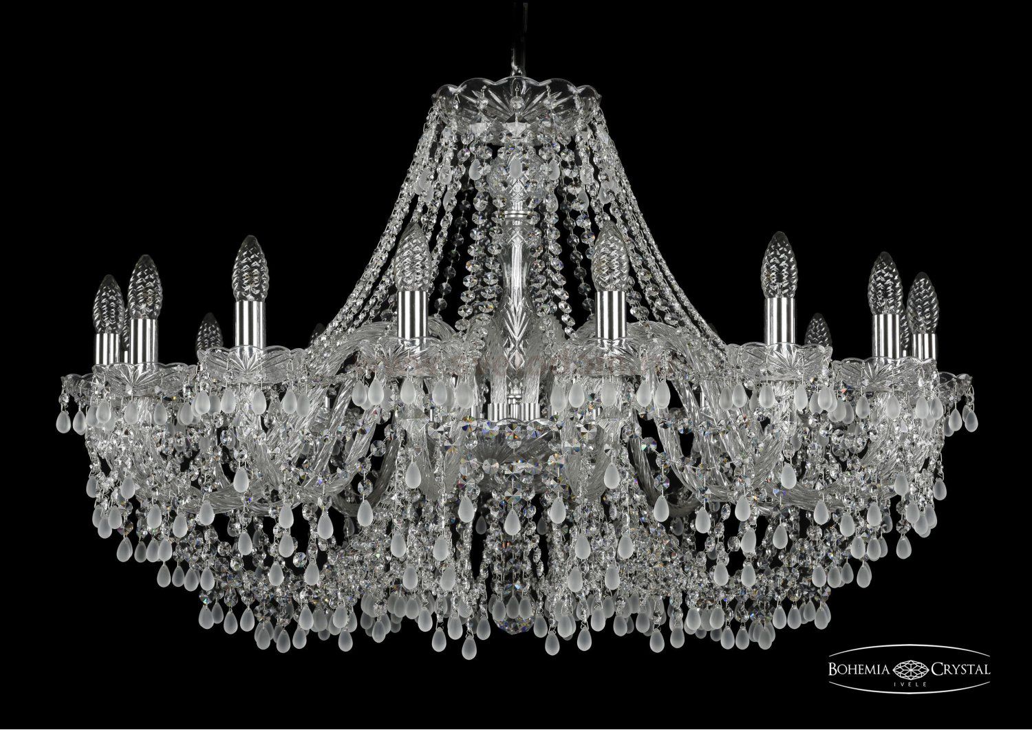 Люстра хрустальная Bohemia Ivele 1410/16/360/Ni/V0300