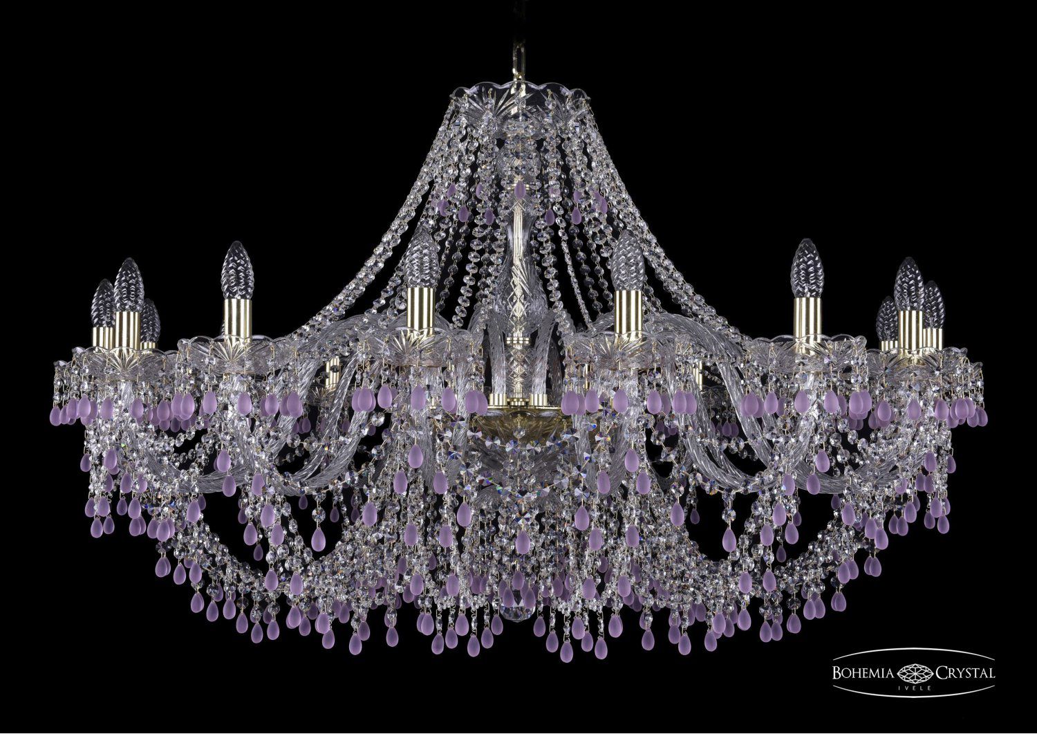 Люстра хрустальная Bohemia Ivele 1410/16/400/G/V7010