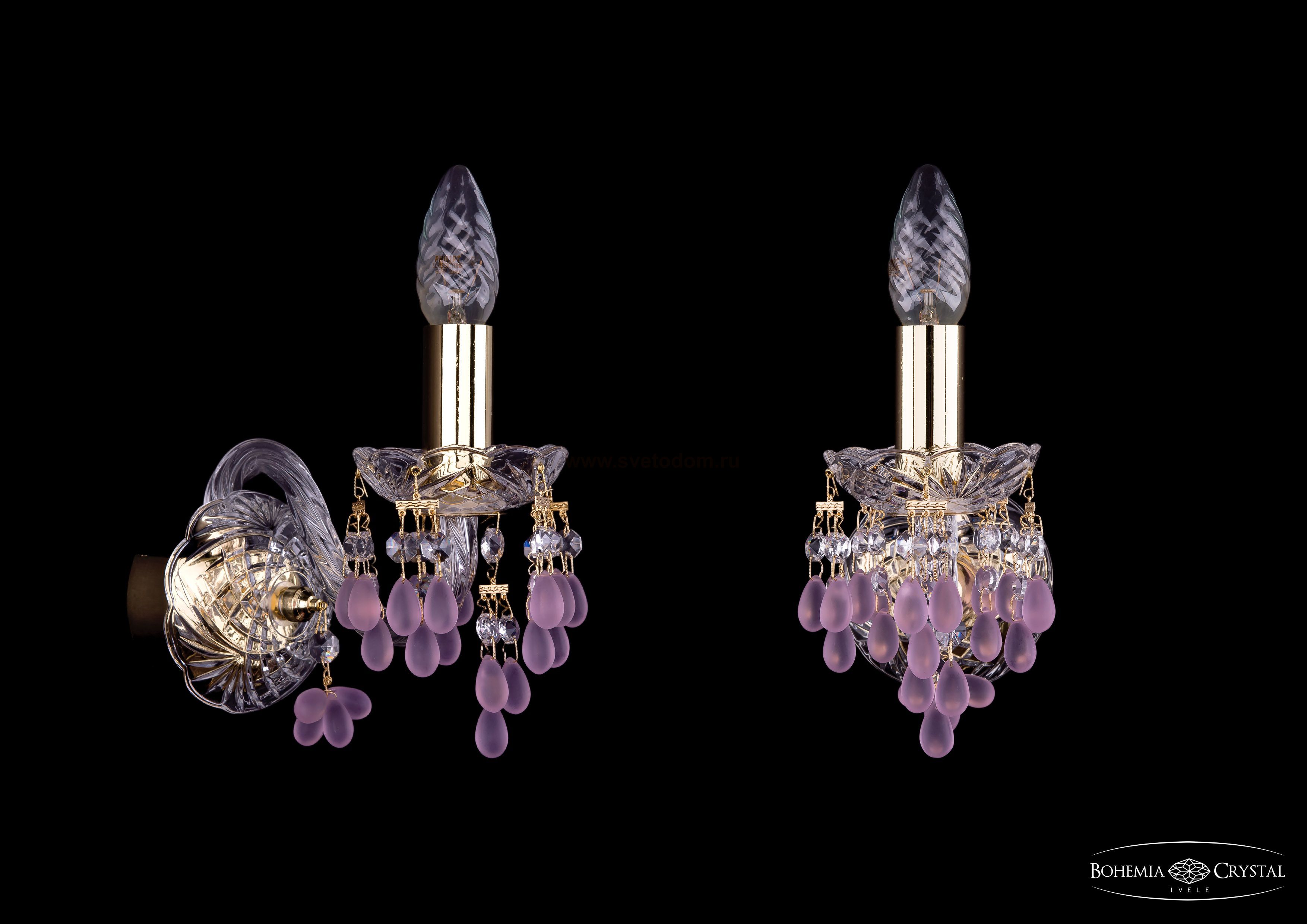 Светильник настенный бра Bohemia Ivele 1410/1/G/V7010